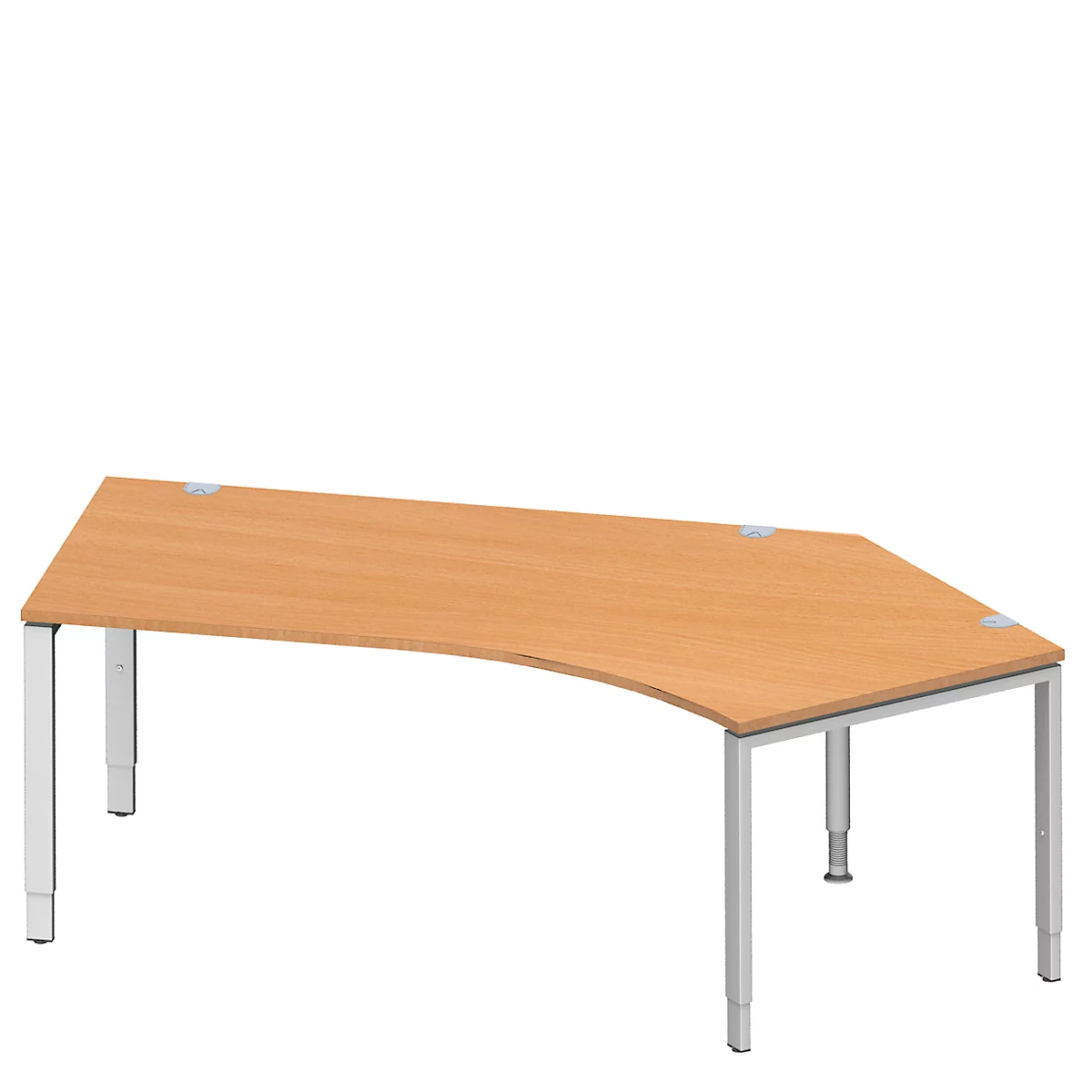 Schäfer Shop Genius Winkelschreibtisch MODENA FLEX 135°, Ansatz rechts, B 2165 mm, Buche
