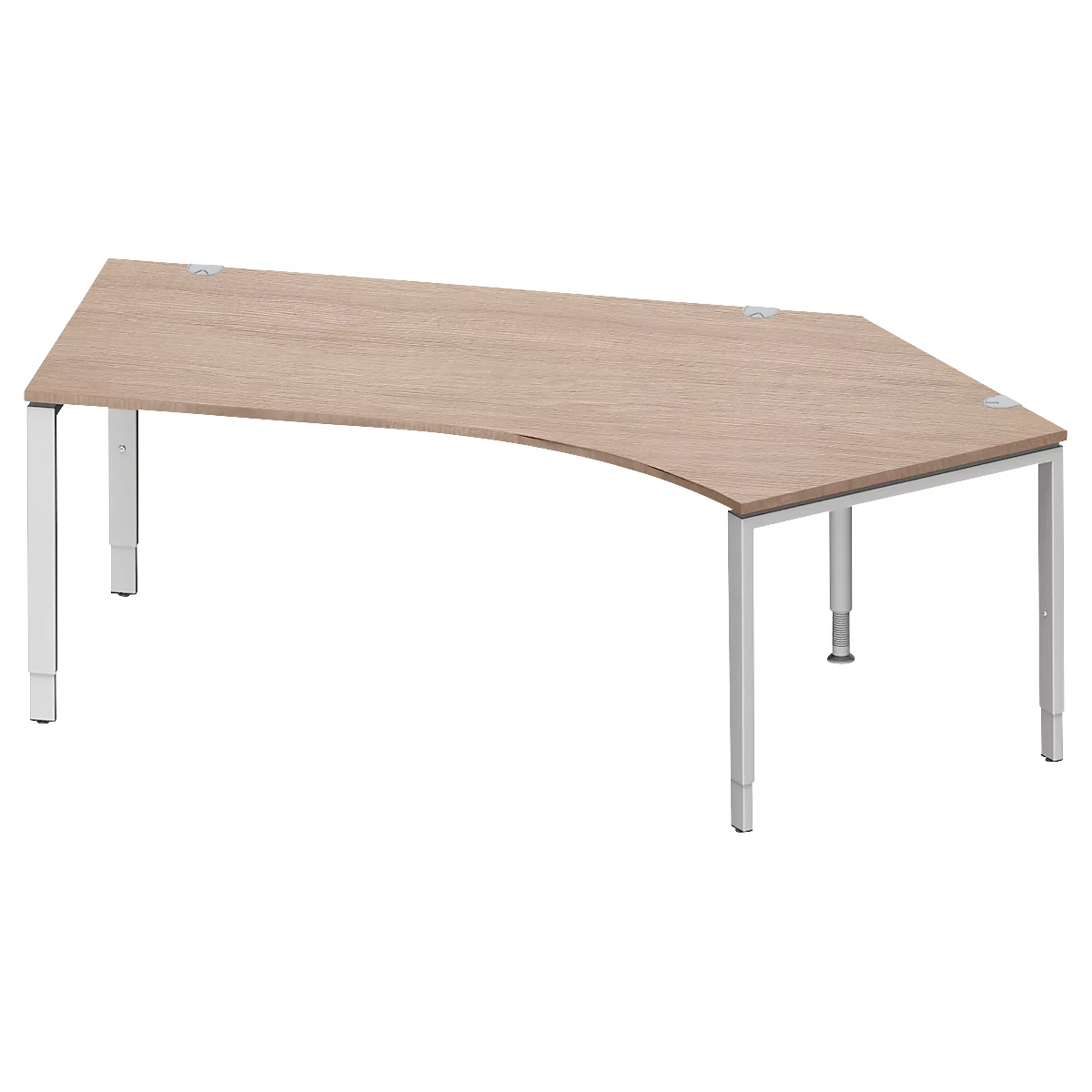 Schäfer Shop Genius Winkelschreibtisch MODENA FLEX 135°, Ansatz rechts, B 2165 mm, Eiche-Dekor