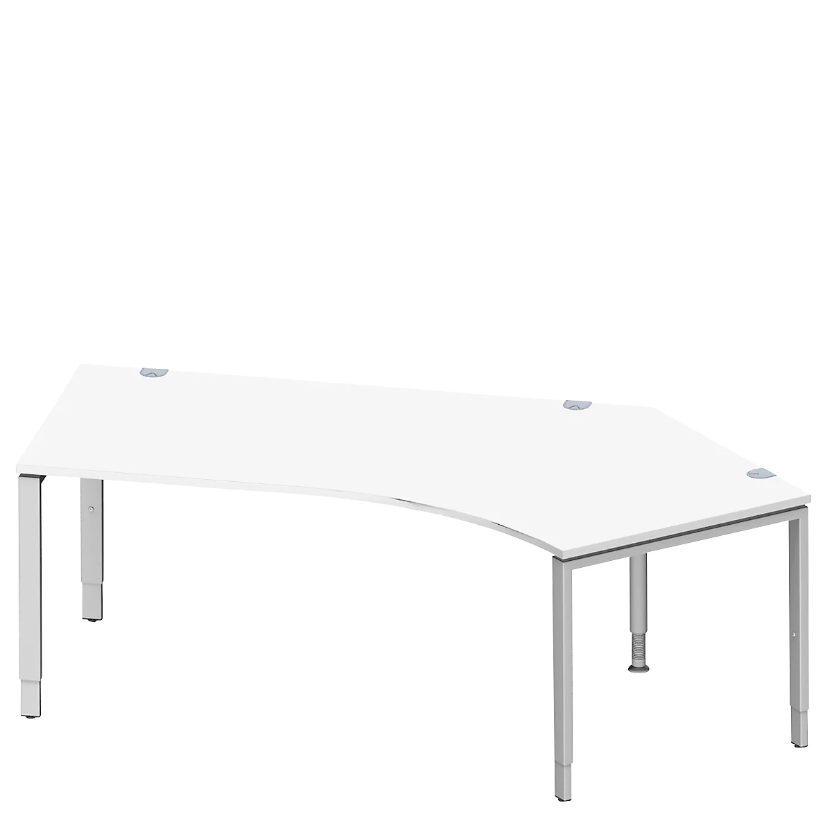 Schäfer Shop Genius Winkelschreibtisch MODENA FLEX 135°, Ansatz rechts, B 2165 mm, , weiß