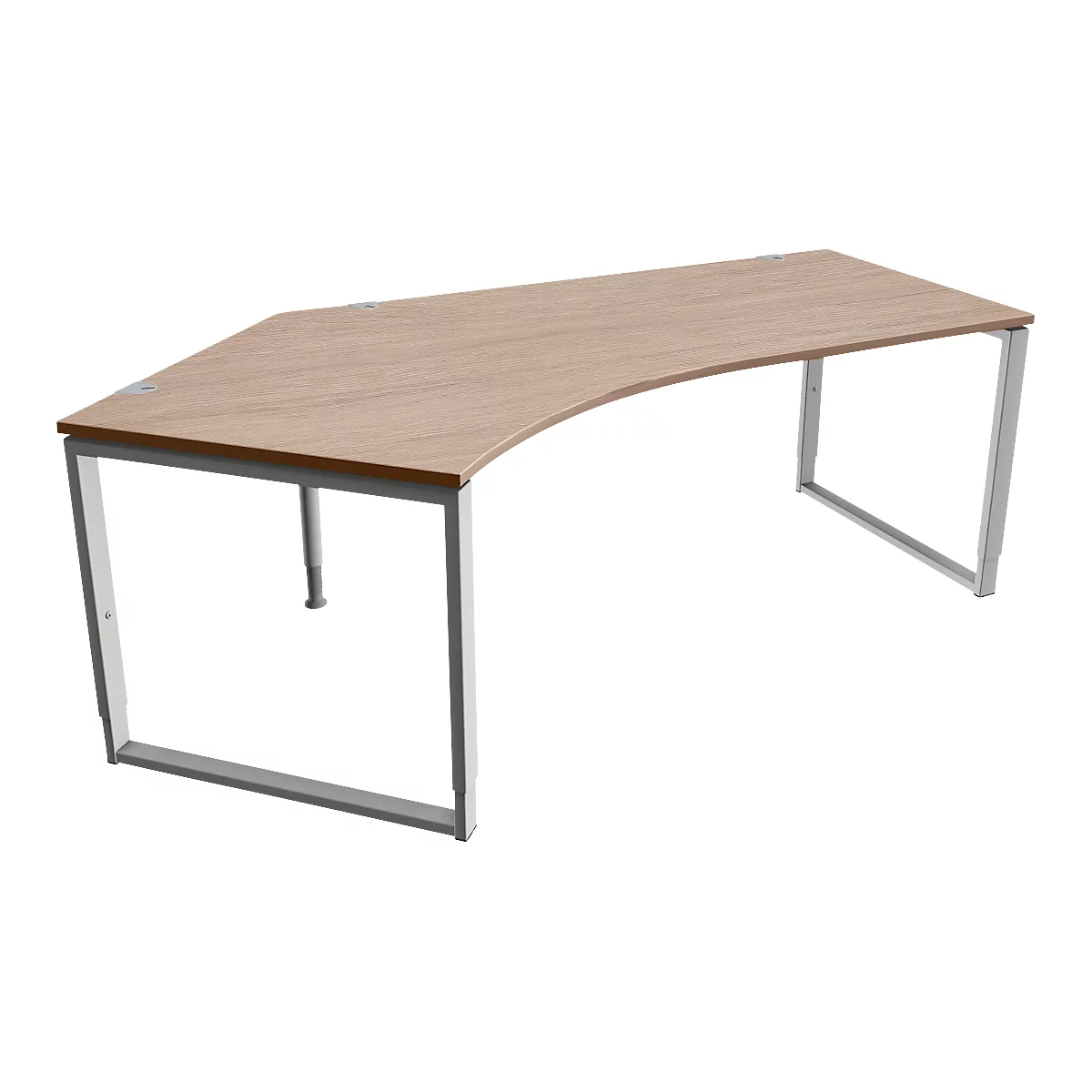 Schäfer Shop Genius Winkelschreibtisch MODENA FLEX, 135°, Bügelfuß, Ansatz links, B, B 2165 mm, Eiche-Dekor
