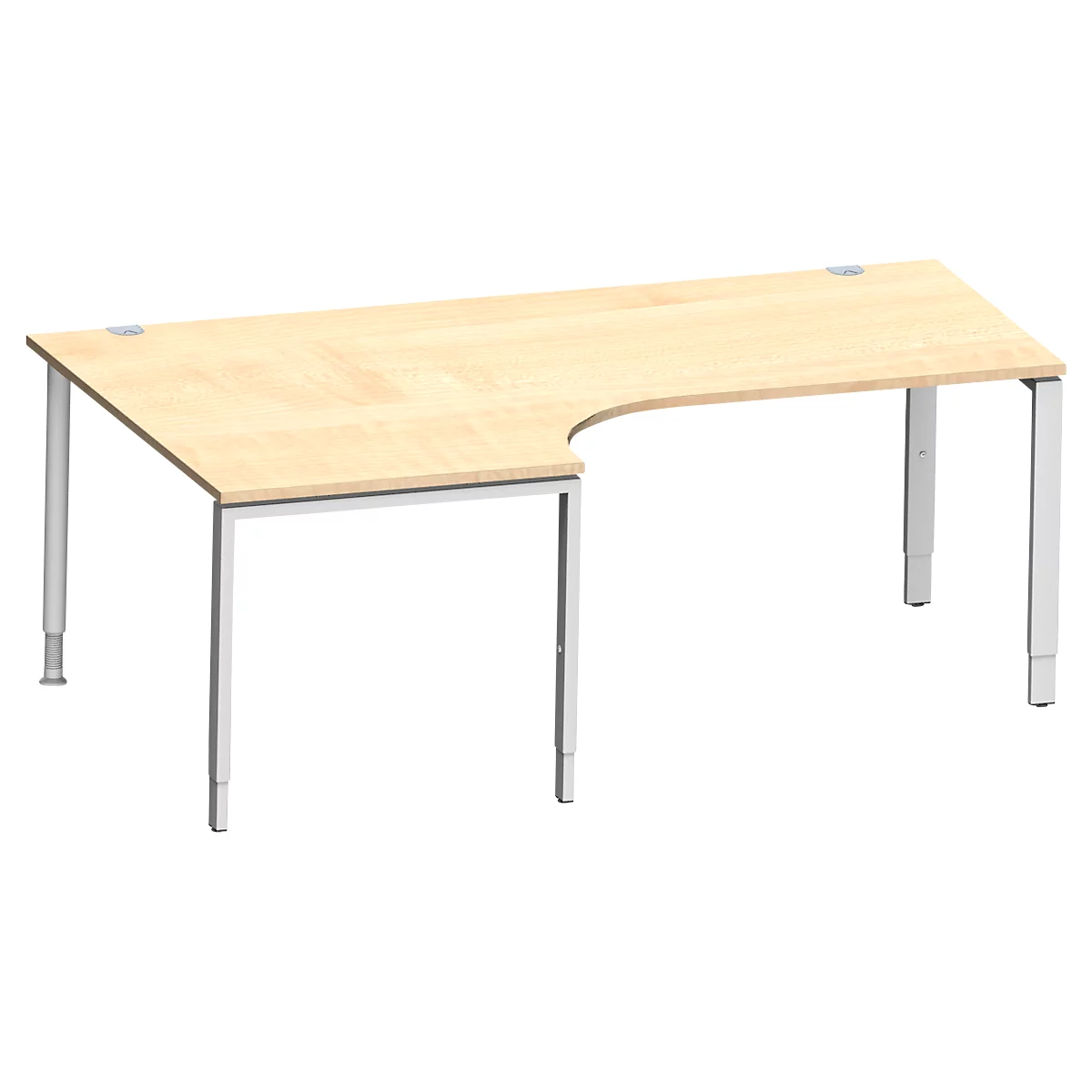 Schäfer Shop Genius Winkelschreibtisch MODENA FLEX 90°,Ansatz links, B 2000 mm, Ahorn