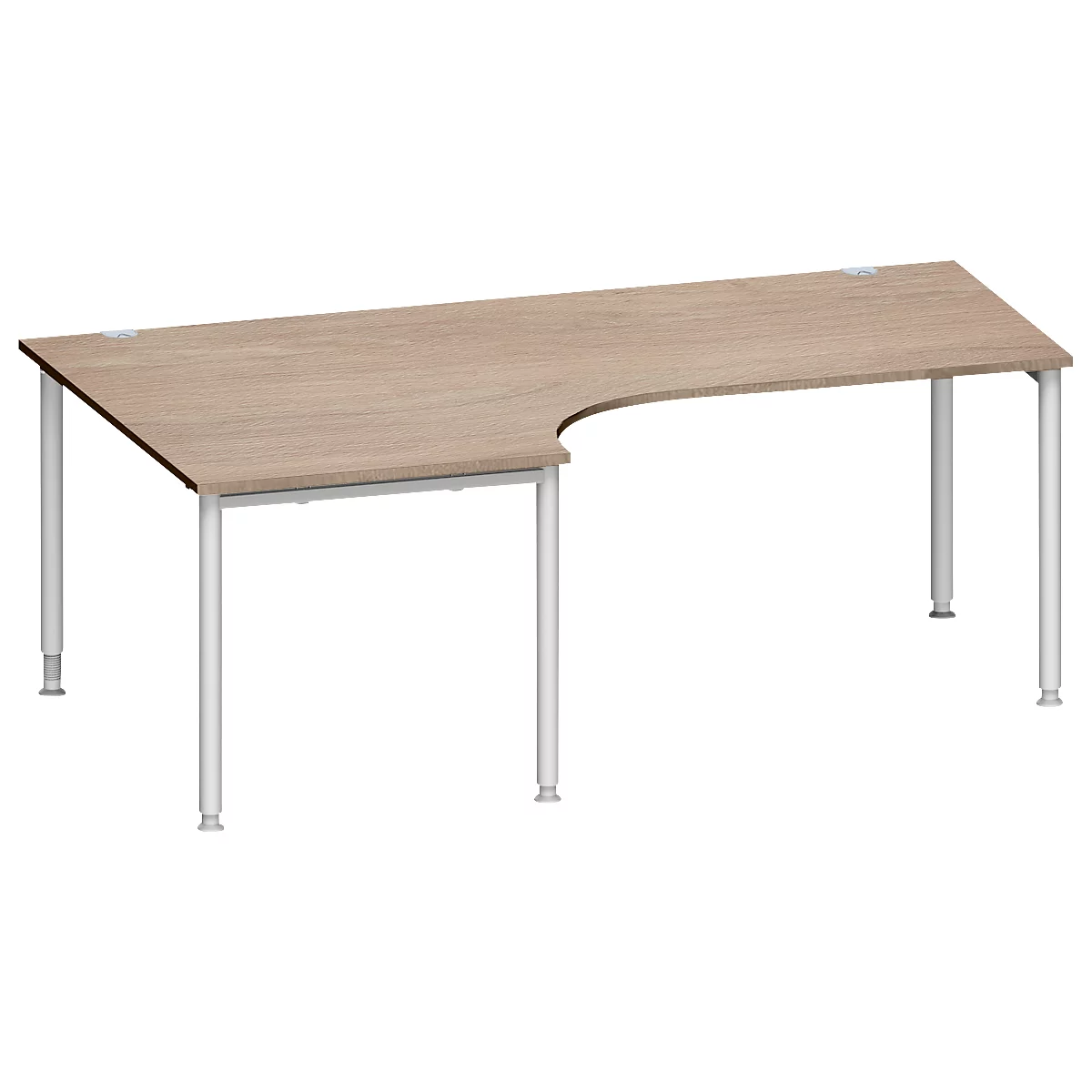 Schäfer Shop Genius Winkelschreibtisch MODENA FLEX 90°, Ansatz links, B 2000 mm, Eiche
