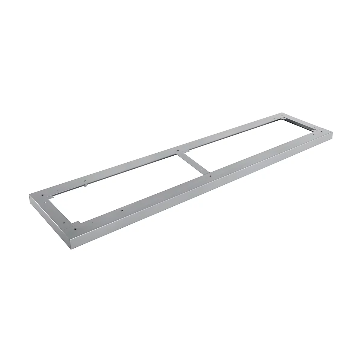 Schäfer Shop Genius zócalo de acero TETRIS WOOD, para estanterías/armarios W 1600 mm, aluminio blanco