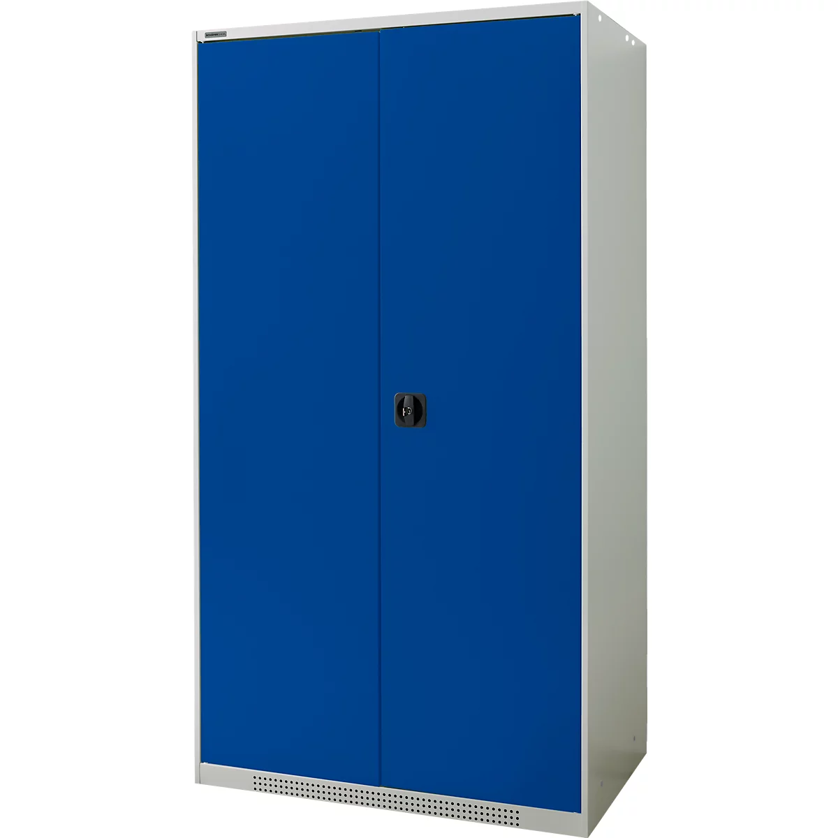 Schäfer Shop Genius zware werkkast FS, plaatstaal, B 1055 x D 620 x H 1950 mm, 5 OH, lichtgrijs/gentiaan blauw, tot 1000 kg