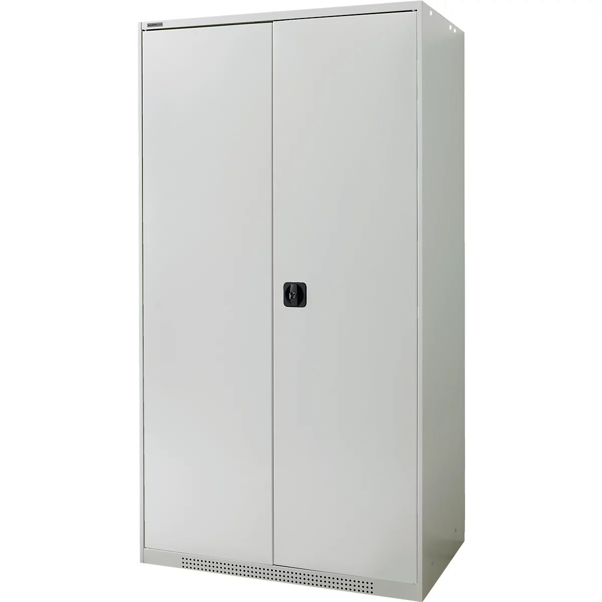 Schäfer Shop Genius zware werkkast FS, plaatstaal, B 1055 x D 620 x H 1950 mm, 5 OH, lichtgrijs, tot 1000 kg