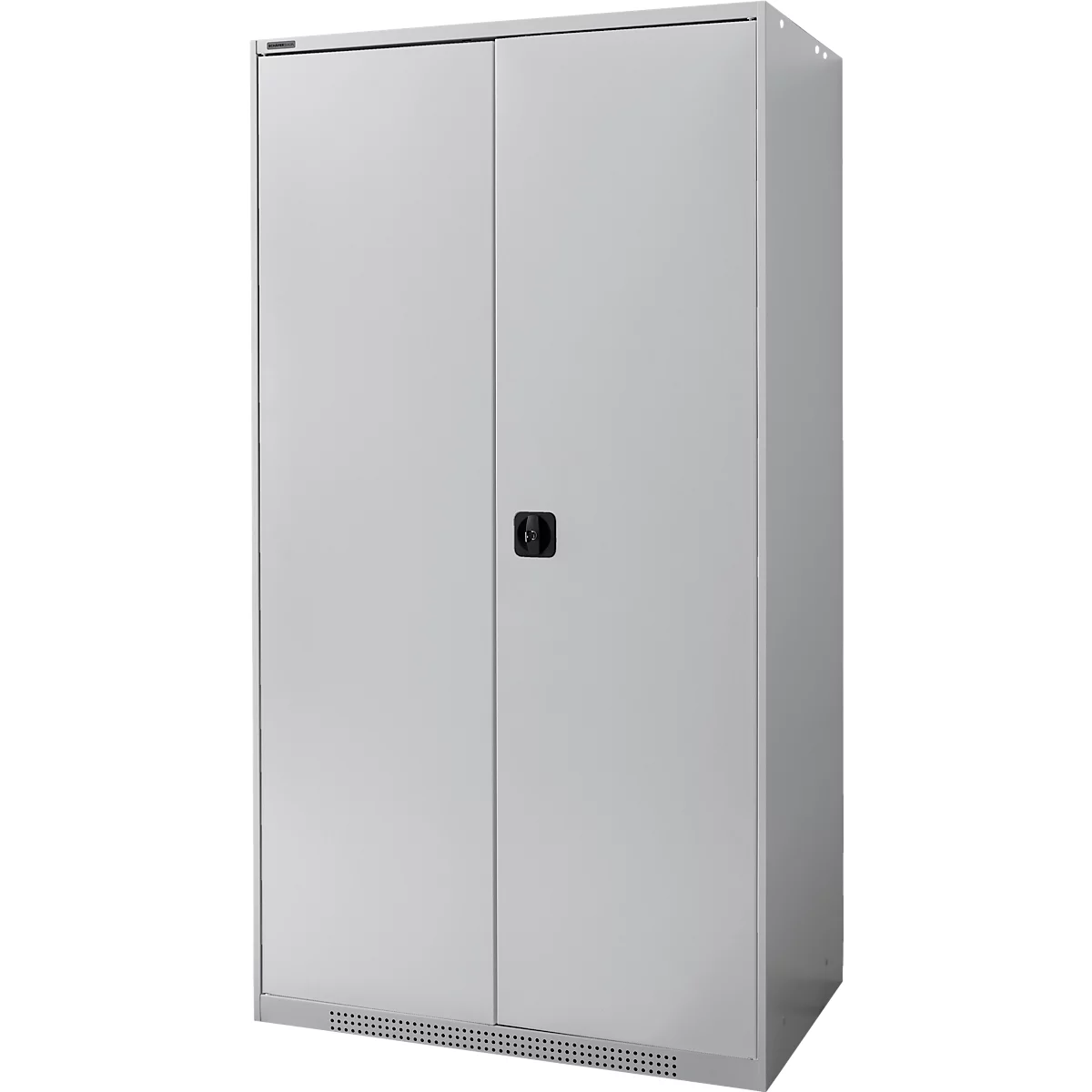 Schäfer Shop Genius zware werkkast FS, plaatstaal, B 1055 x D 620 x H 1950 mm, 5 OH, wit aluminium, tot 1000 kg