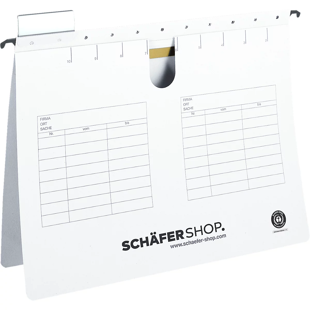SCHÄFER SHOP Hängehefter, für Formate bis Din A4, Heftzunge oben, weiß