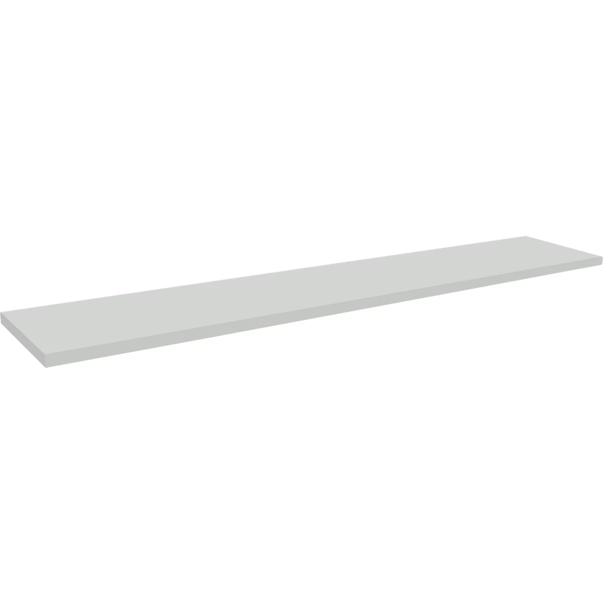 Schäfer Shop Pure Ablegeboden für manuell höhenverstellbare Arbeitstische AST31, Spanplatte, Stärke 25 mm, bis 30 kg, B 1990 x T 365 x H 55 mm, lichtgrau