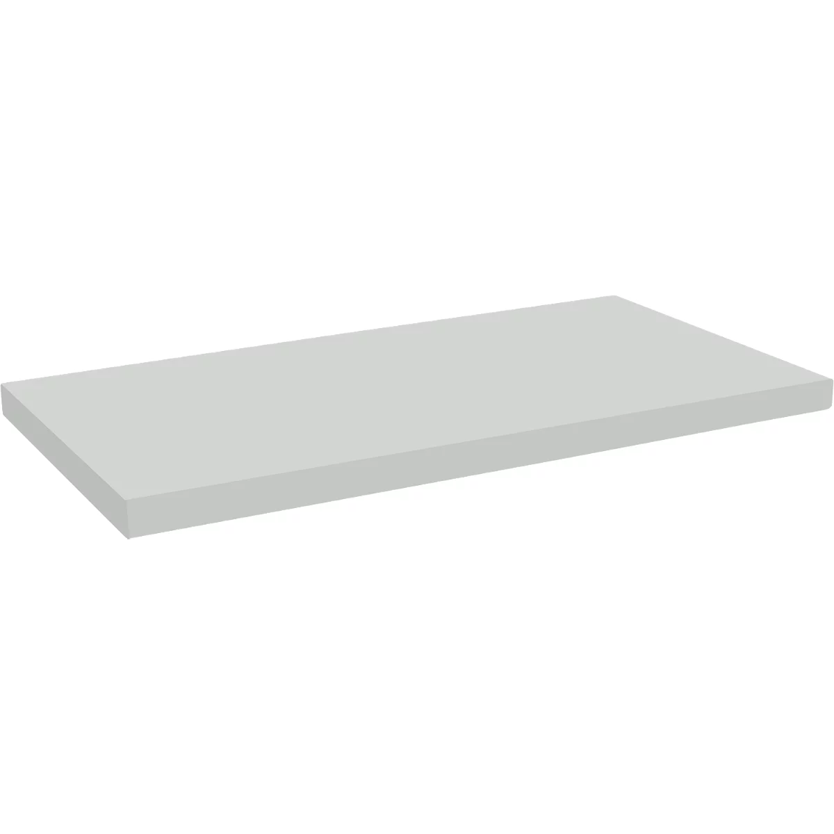 Schäfer Shop Pure Ablegeboden für manuell höhenverstellbare Arbeitstische AST31, Spanplatte, Stärke 25 mm, bis 30 kg, B 740 x T 365 x H 55 mm, lichtgrau