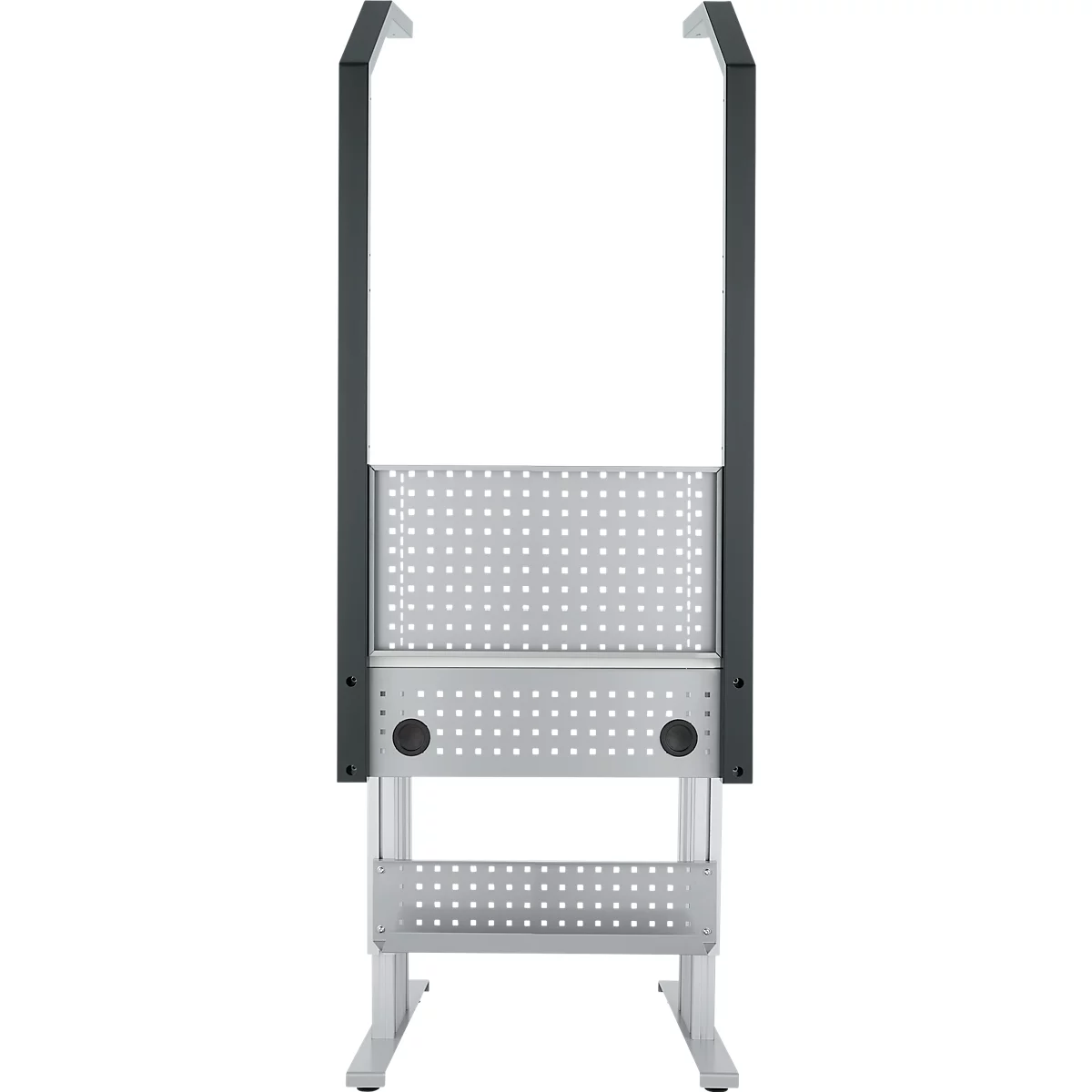 Schäfer Shop Pure Arbeitstisch AST31, elektrisch höhenverstellbar, Melaminplatte, T-Fuß, bis 400 kg, B 750 x T 800 x H 725-1155 mm, weißaluminium/lichtgrau