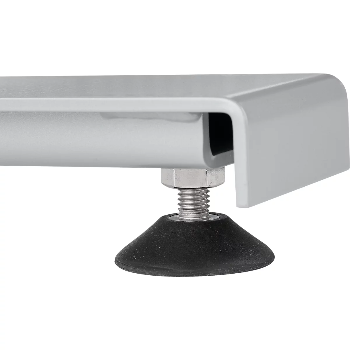 Schäfer Shop Pure Arbeitstisch AST31, elektrisch höhenverstellbar, Multiplex-Platte, T-Fuß, bis 400 kg, B 2000 x T 800 x H 730-1155 mm, weißaluminium/Buche