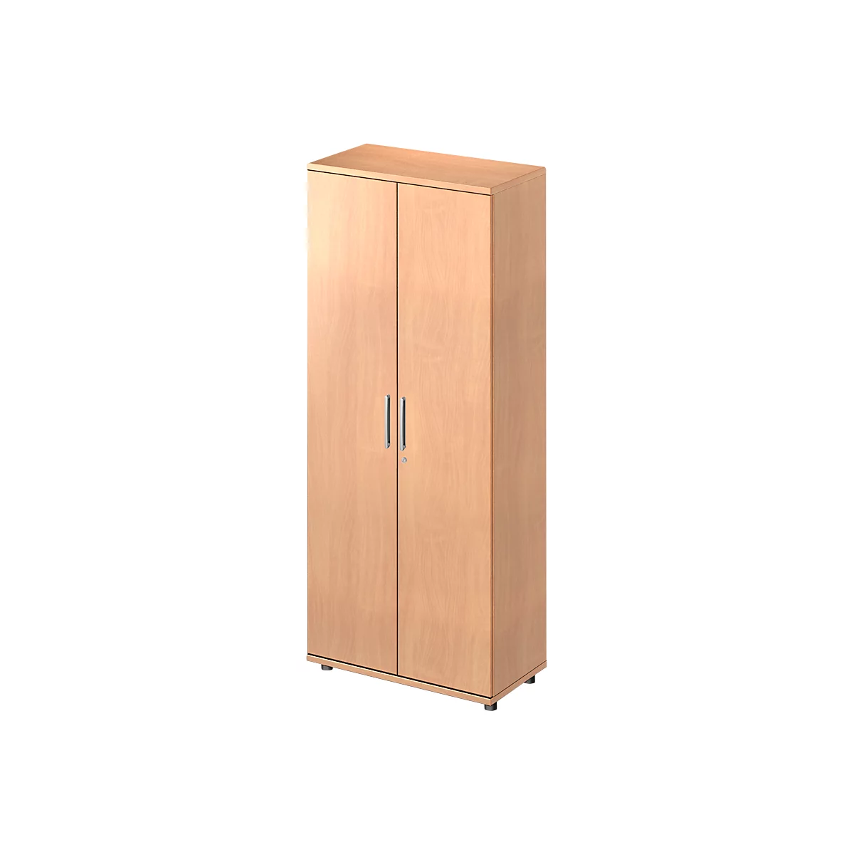 Schäfer Shop Pure Armario de puertas batientes Proplana, 5 alturas de archivo, anchura 800 mm, con cerradura, acabado en haya 