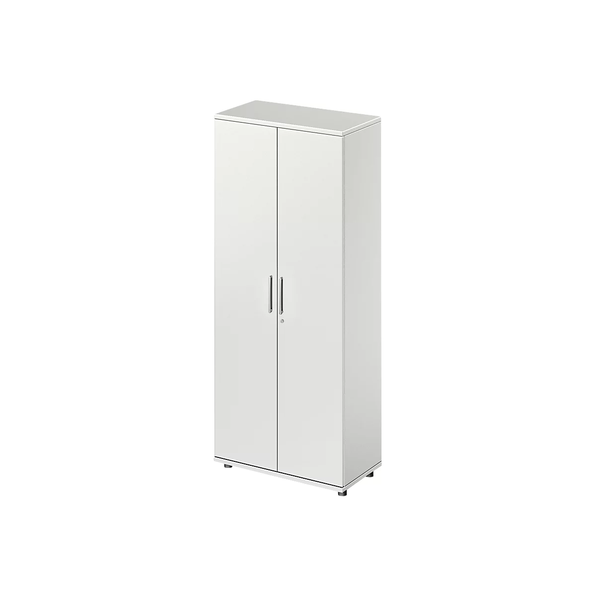 Schäfer Shop Pure Armario de puertas batientes Proplana, 5 alturas de archivo, anchura 800 mm, con cerradura, gris luminoso 