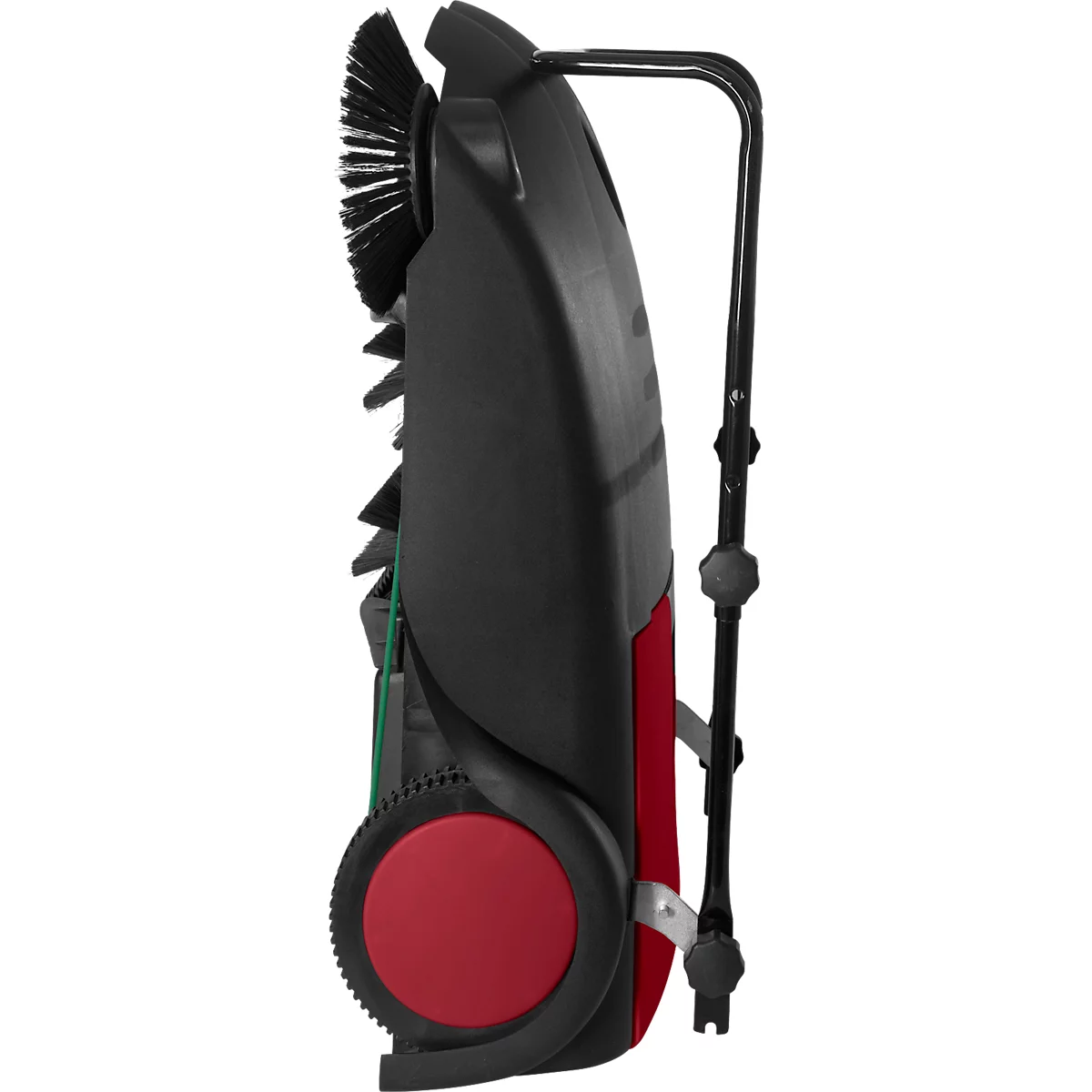 Schäfer Shop Pure Balayeuse manuelle, capacité de balayage 3200 m²/h, jusqu'à 30 l, L 1130 x l 850 x H 860/910/960 mm, noir/rouge