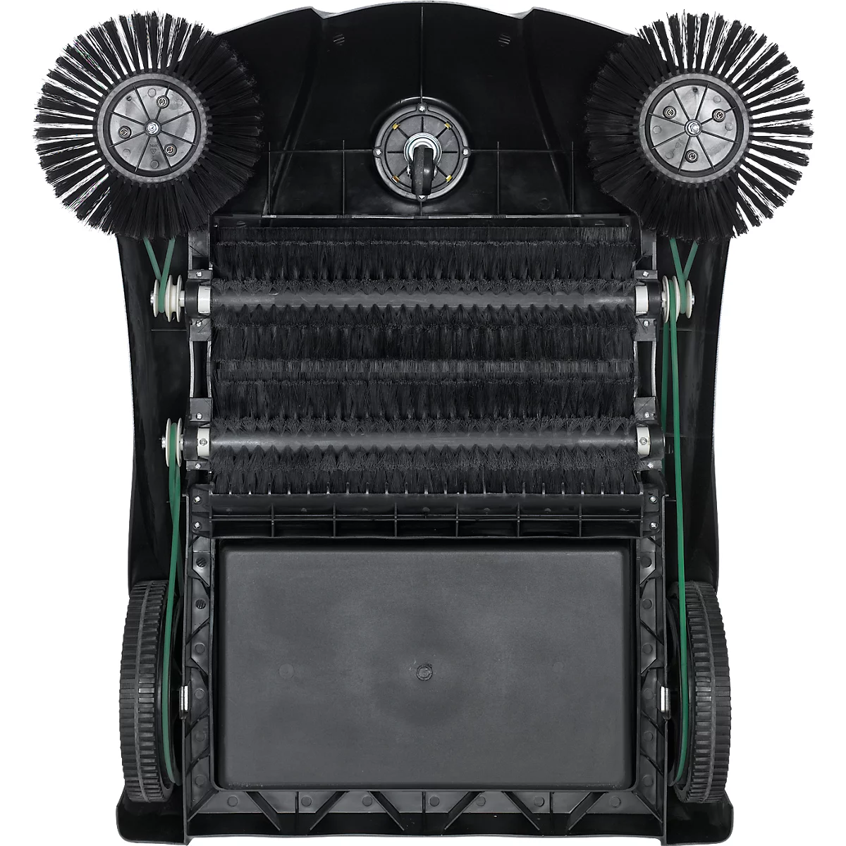 Schäfer Shop Pure Balayeuse manuelle, capacité de balayage 3200 m²/h, jusqu'à 30 l, L 1130 x l 850 x H 860/910/960 mm, noir/rouge