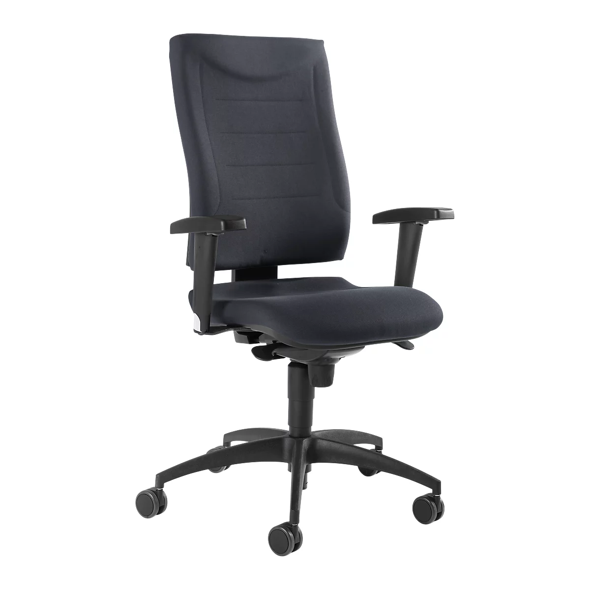 Schäfer Shop Pure Bürostuhl SSI Proline P1, mit Armlehnen, Synchronmechanik, Bandscheibensitz, anthrazit 