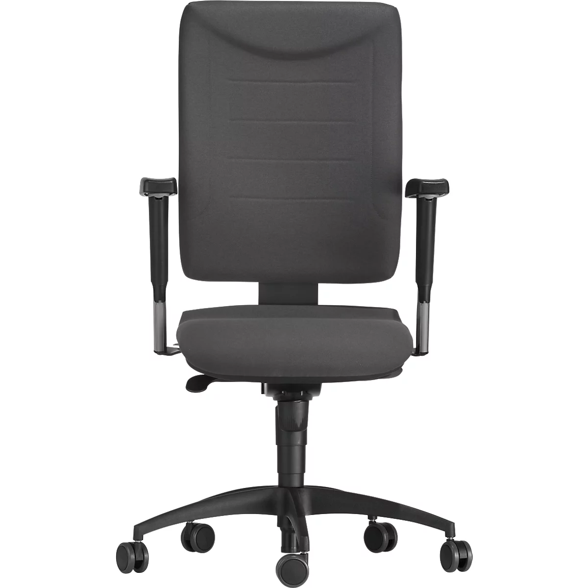 Schäfer Shop Pure Bürostuhl SSI Proline P1, mit Armlehnen, Synchronmechanik, Bandscheibensitz, anthrazit