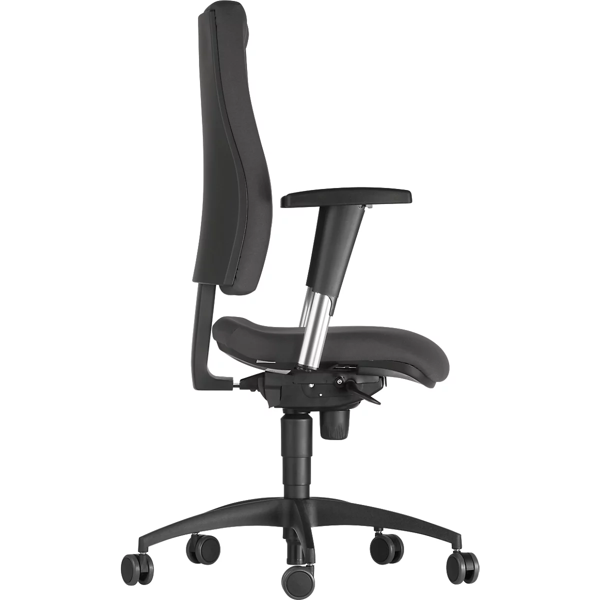 Schäfer Shop Pure Bürostuhl SSI Proline P1, mit Armlehnen, Synchronmechanik, Bandscheibensitz, anthrazit
