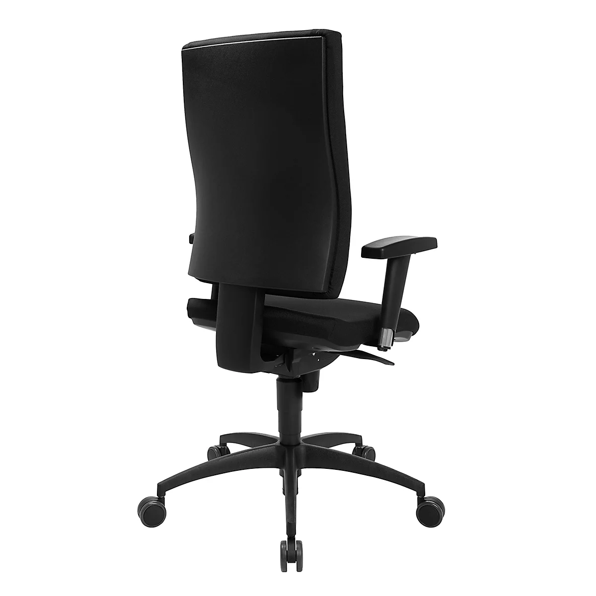 Schäfer Shop Pure Bureaustoel SSI PROLINE P1 Clean, met armleuningen, puntsynchroonmechanisme, zitting met bekkensteun, antibacteriële bekleding, zwart