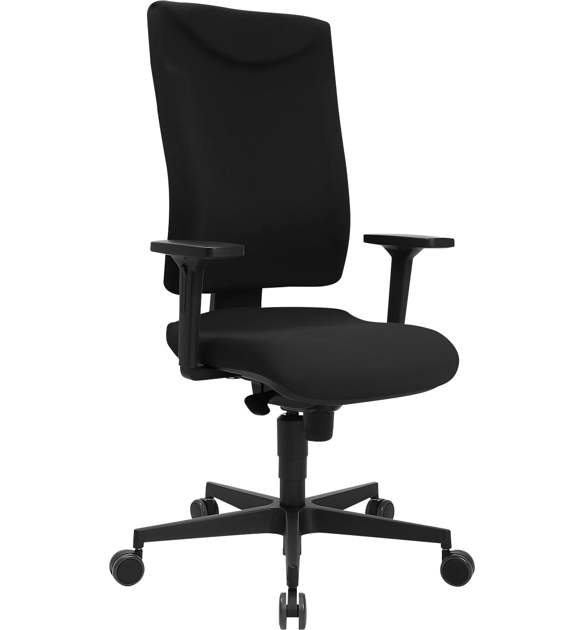 Schäfer Shop Pure bureaustoel SSI Proline P1 ECO, met armleuningen, synchroonmechanisme, tussenwervelschijfzitting, gerecycled kunststof, zwart