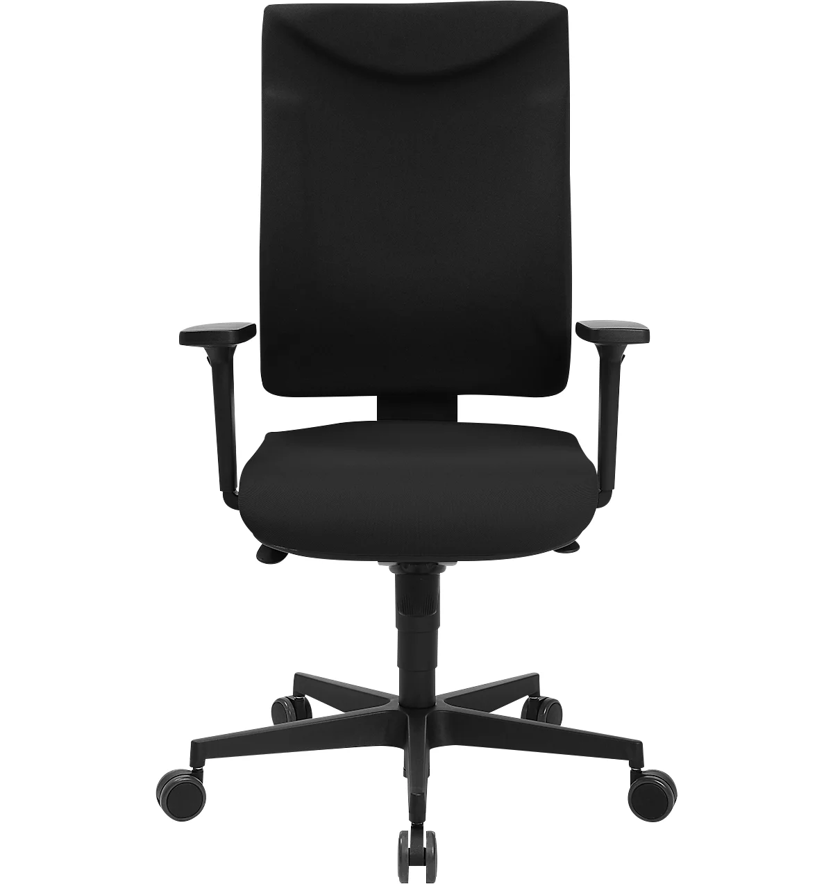 Schäfer Shop Pure bureaustoel SSI Proline P1 ECO, met armleuningen, synchroonmechanisme, tussenwervelschijfzitting, gerecycled kunststof, zwart