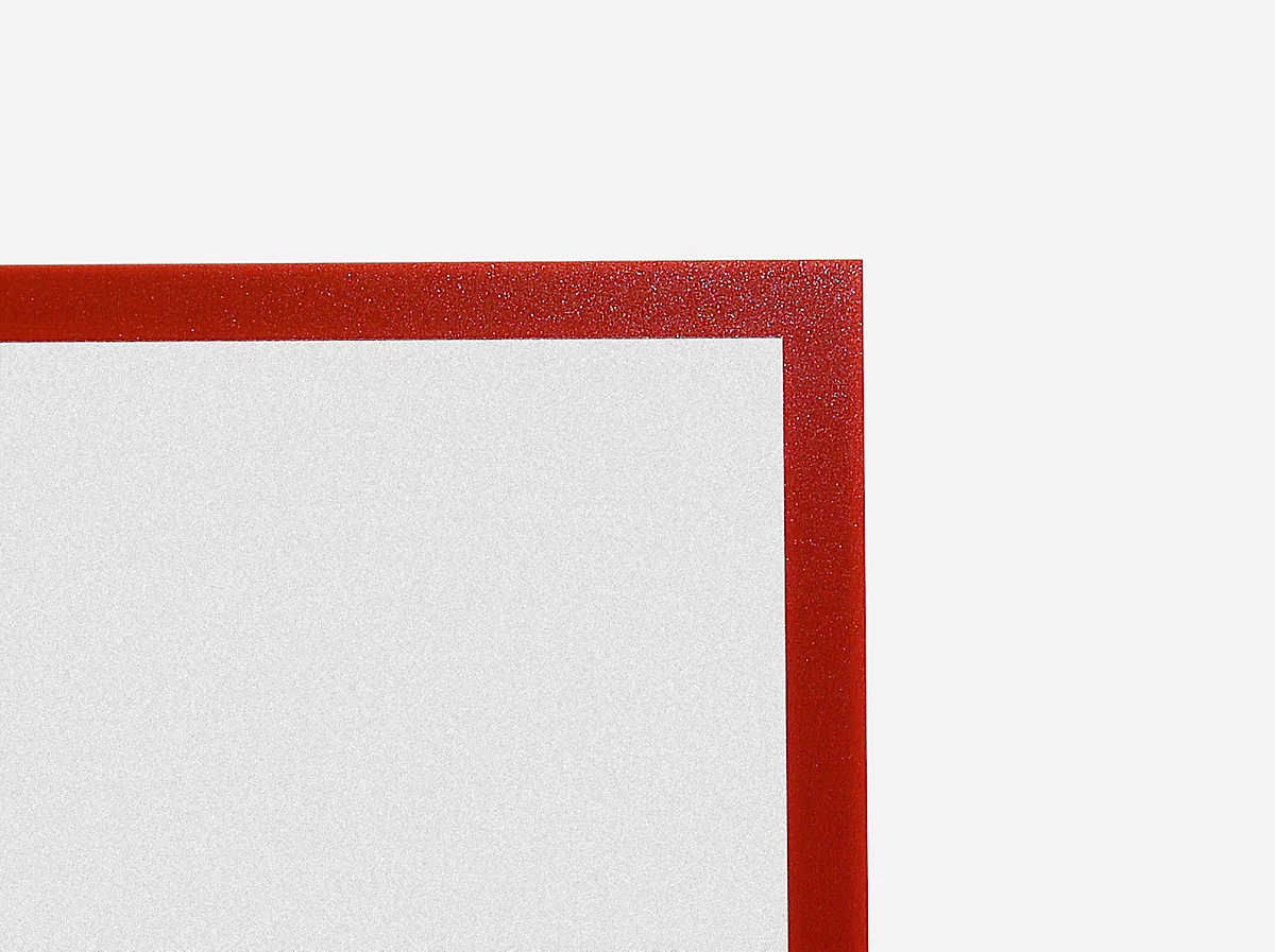 Cadre d'affichage Durable Duraframe - A4 - magnétique - rouge - paquet de 5