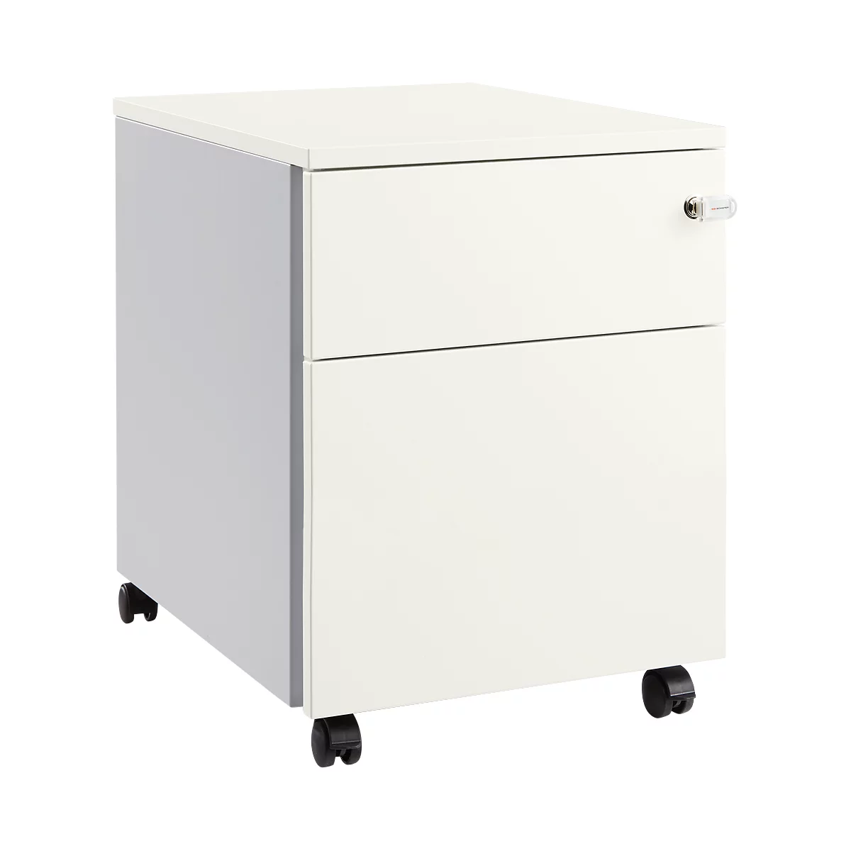 Schäfer Shop Pure Caisson mobile 36, corps en acier, façade en bois, roulettes verrouillables, L 435 x P 565 x H 567 mm, 1 tiroir