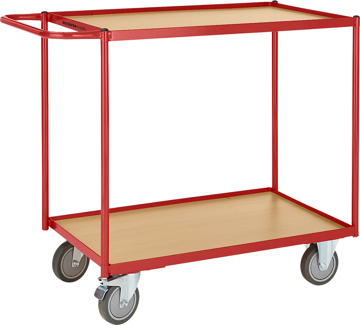 Schäfer Shop Pure Carrito de transporte con mesa con 2 niveles, 790 x 490 mm