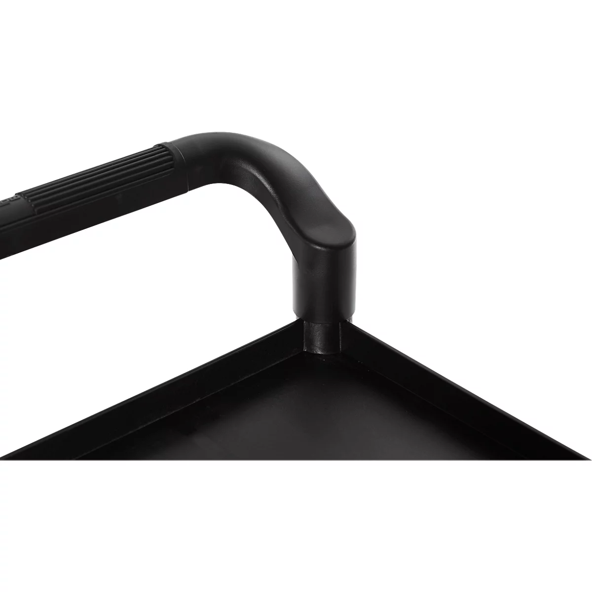Schäfer Shop Pure Chariot à plateaux, 2 plateaux, jusqu'à 200 kg, 2 poignées de poussée, roues pivotantes, aluminium &amp; plastique, L 850 x l 480 x H 950 mm, plateaux noirs