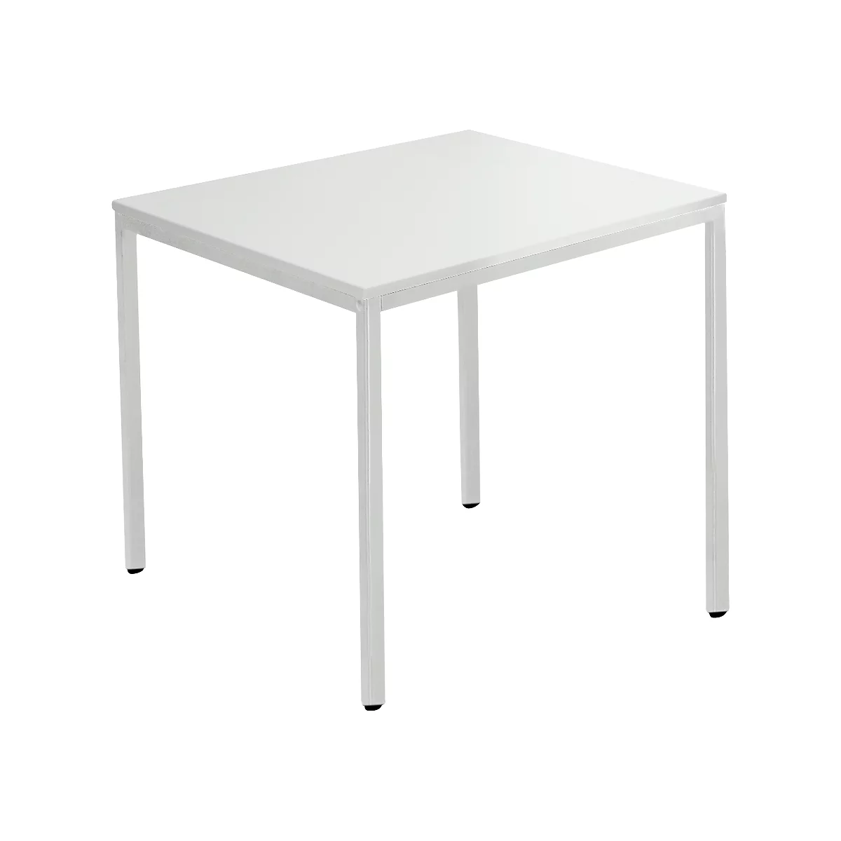 Schäfer Shop Pure Conferentietafel, rechthoekig, frame van vierkante buizen, B 800 x D 700 x H 720 mm, lichtgrijs/lichtgrijs