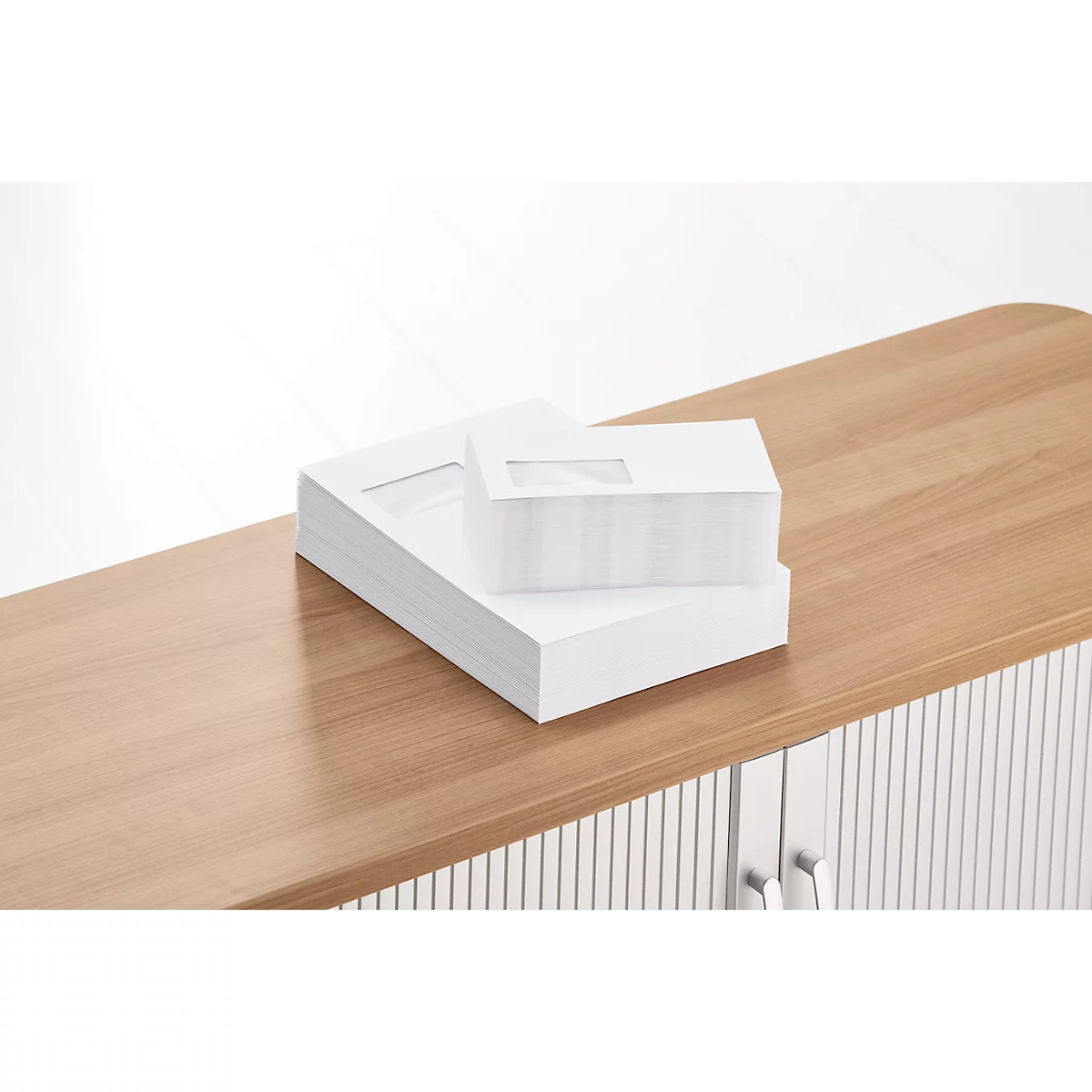 Schäfer Shop Pure Enveloppen, staand, 250 stuks + verzendenvelop C4, 250 stuks SET, m. venster