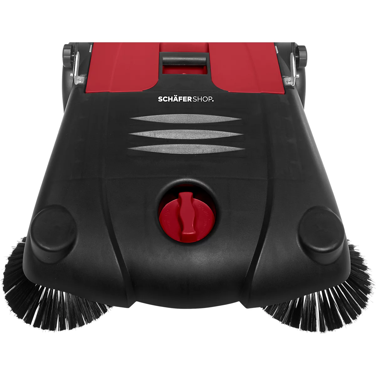 Schäfer Shop Pure handveger, veegcapaciteit 2800 m²/u, tot 14 l, L 1100 x B 670 x H 980 mm, zwart/rood