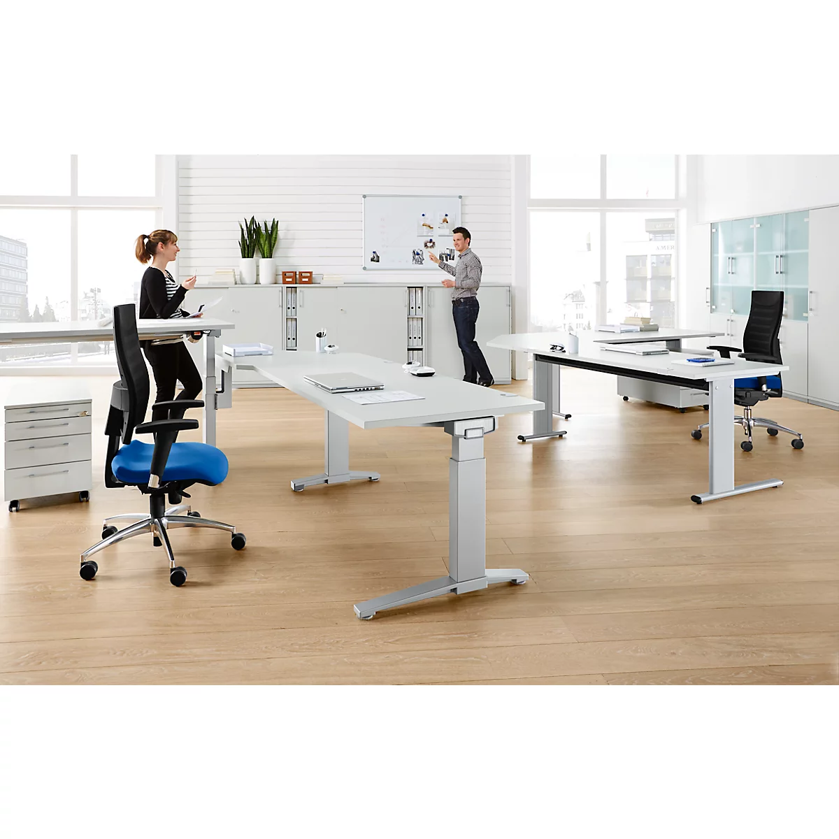 Schäfer Shop Pure Ingekortetafelpoot PLANOVA BASIC, blank aluminium