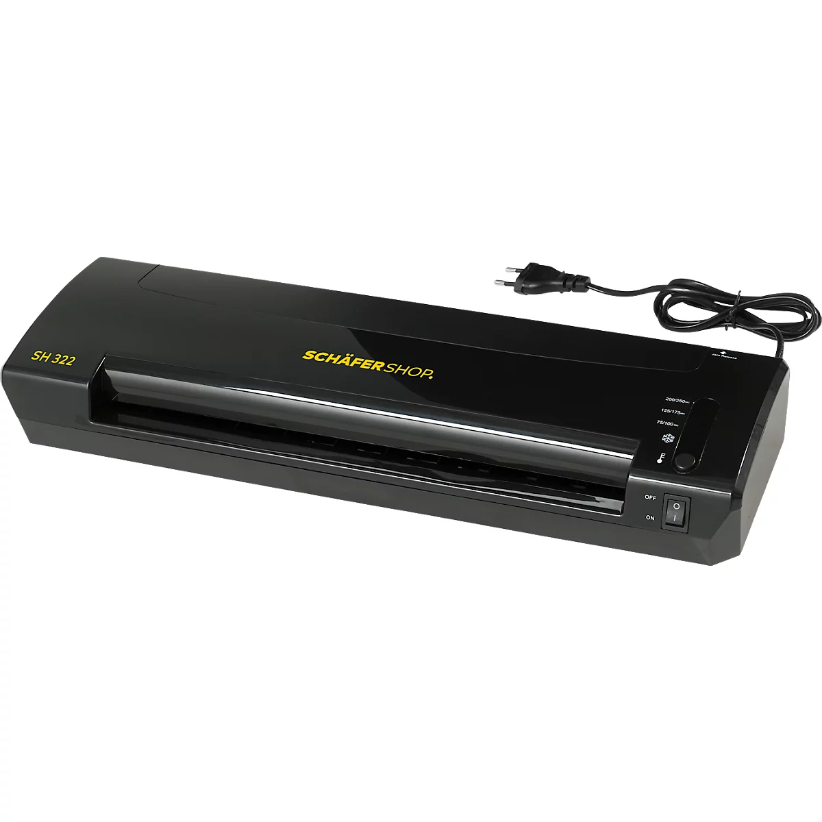 Schäfer Shop Pure Laminiergerät-Set SH 322, mit Schneidelineal und Eckenabrunder, schwarz