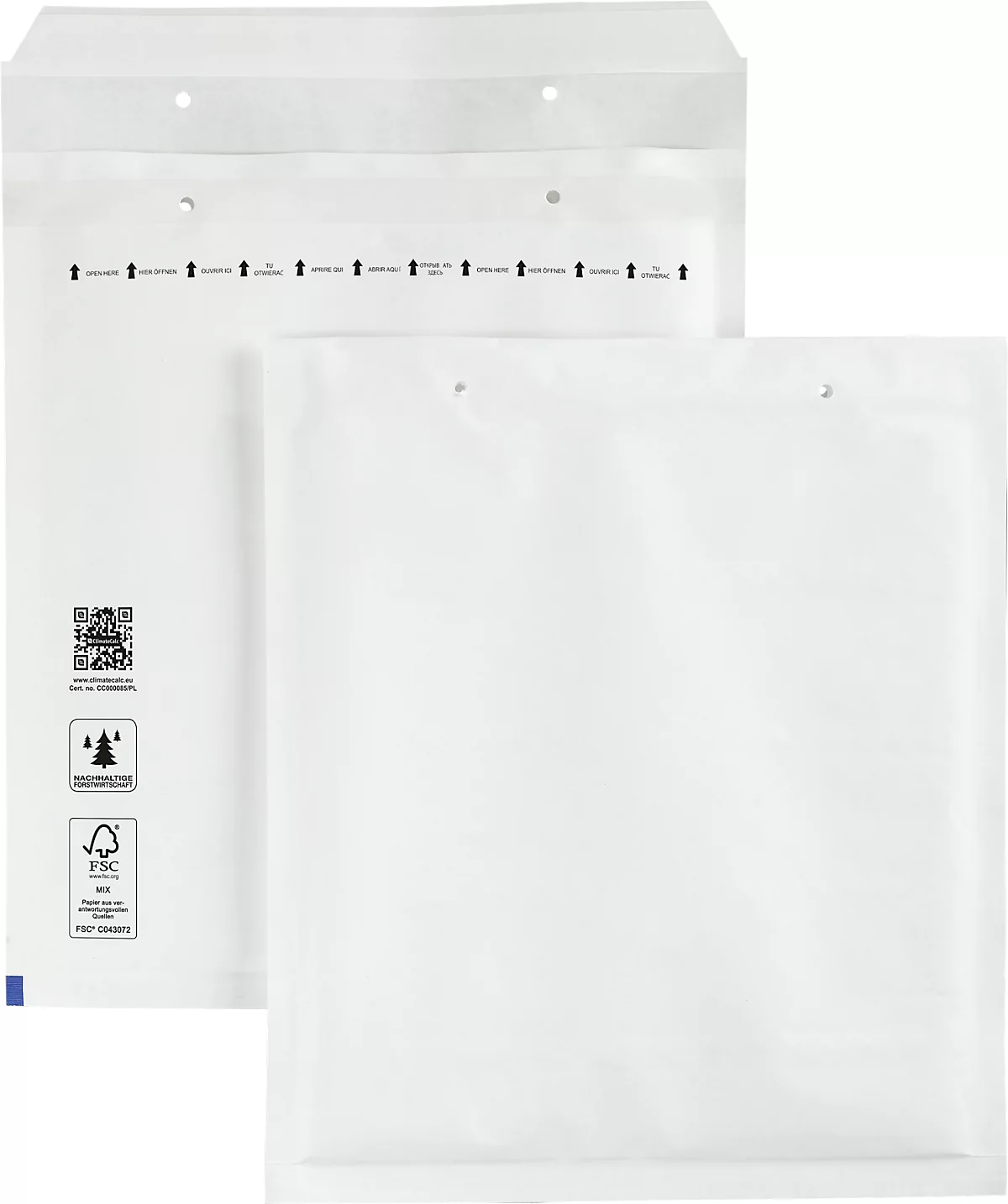 Schäfer Shop Pure Luftpolstertasche, weiß, 100 St., 215x265 mm (C5), 240x275 mm