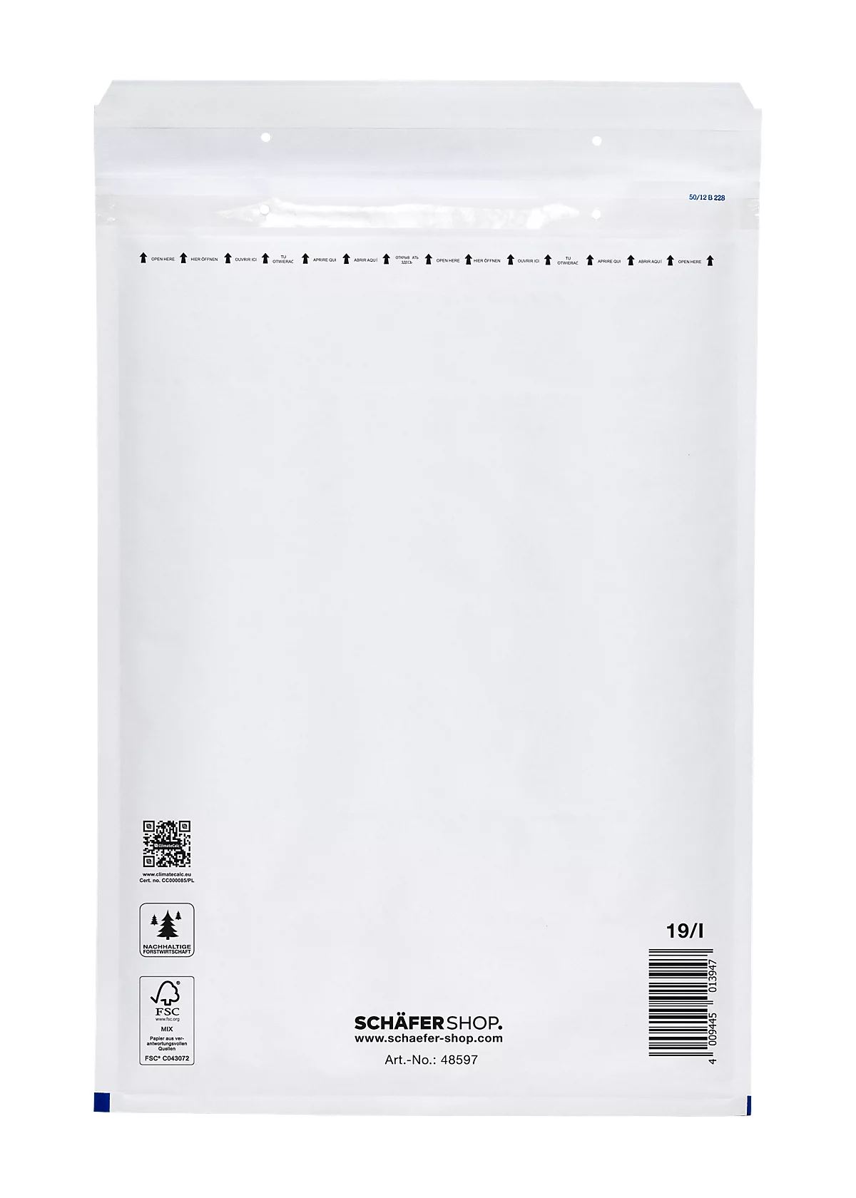 Schäfer Shop Pure Luftpolstertasche, weiß, 50 St., 300x445 mm/320x455 mm