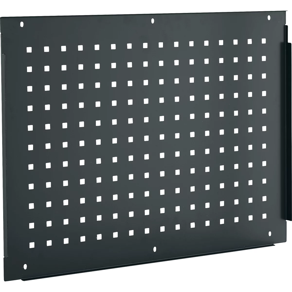 Schäfer Shop Pure Panneau latéral pour tables de travail réglables en hauteur manuellement AST31, trame de trous 38 x 10 mm, jusqu'à 50 kg, acier, gris anthracite
