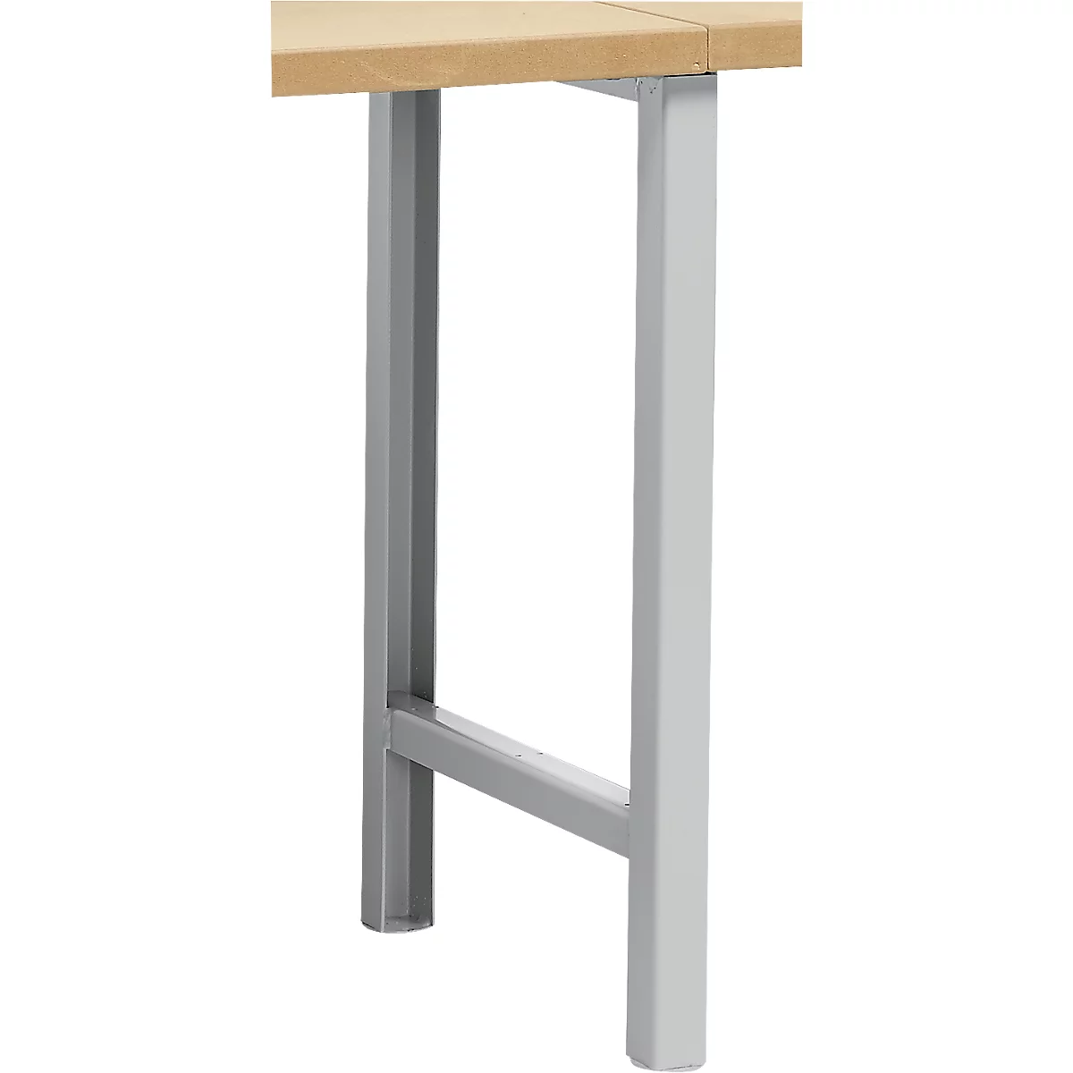 Schäfer Shop Pure Piétement pour plateau de travail, hauteur non ajustable, argent clair