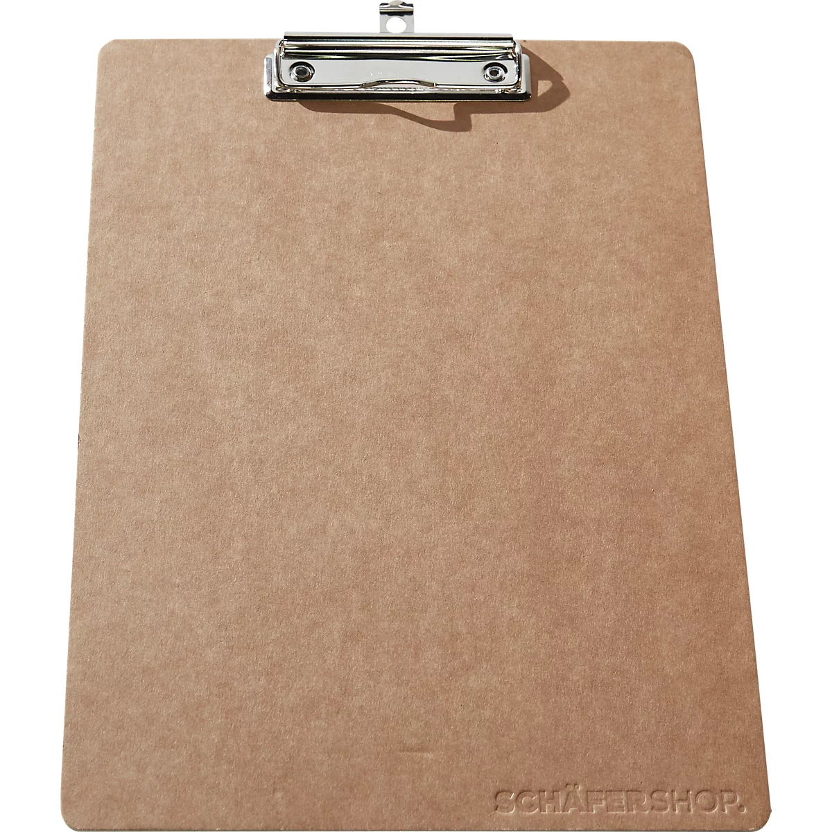 Schäfer Shop Pure Planchette à pince, 50 feuilles DIN A4 à 80g/qm, L 230 x H 320 mm, brun