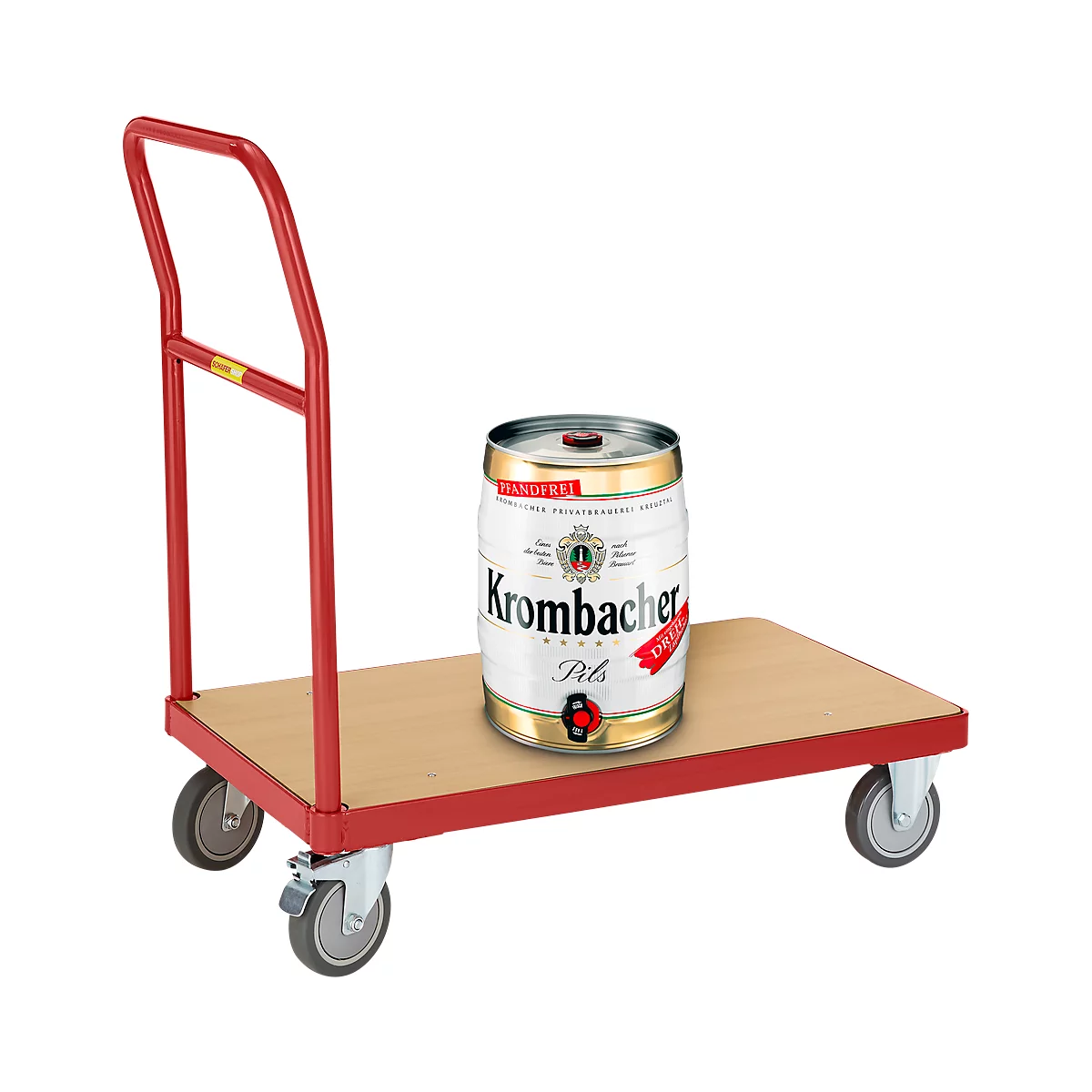 Schäfer Shop Pure Plattformwagen mit Schiebegriff, Ladefläche 850 x 500 mm