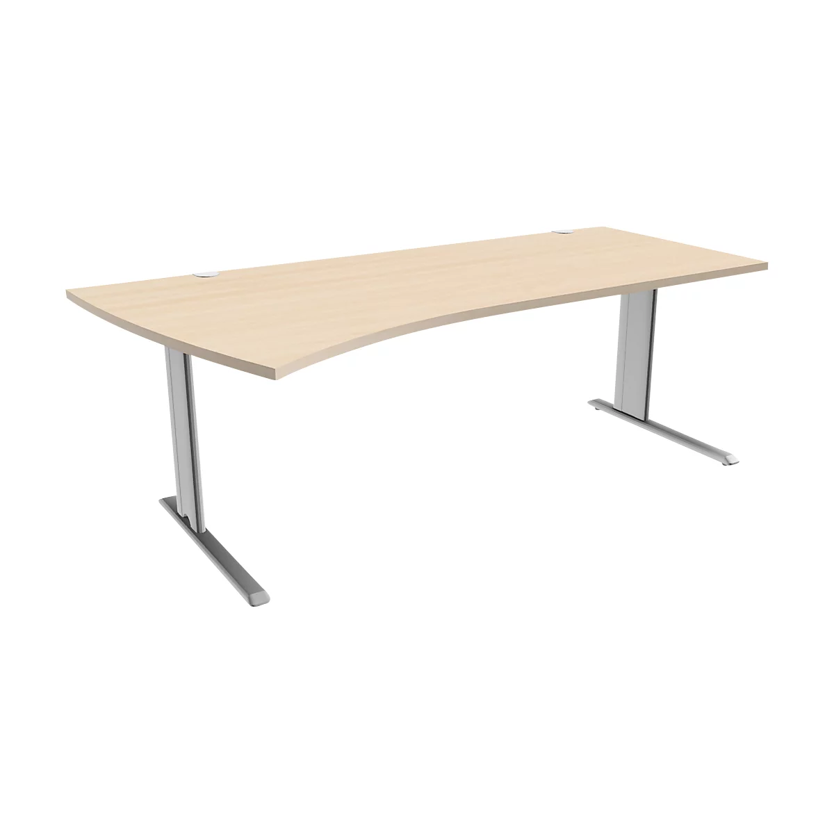 Schäfer Shop Pure Schreibtisch PLANOVA BASIC, B 2000 mm, Ahorn-Dekor, Gestell weiß 