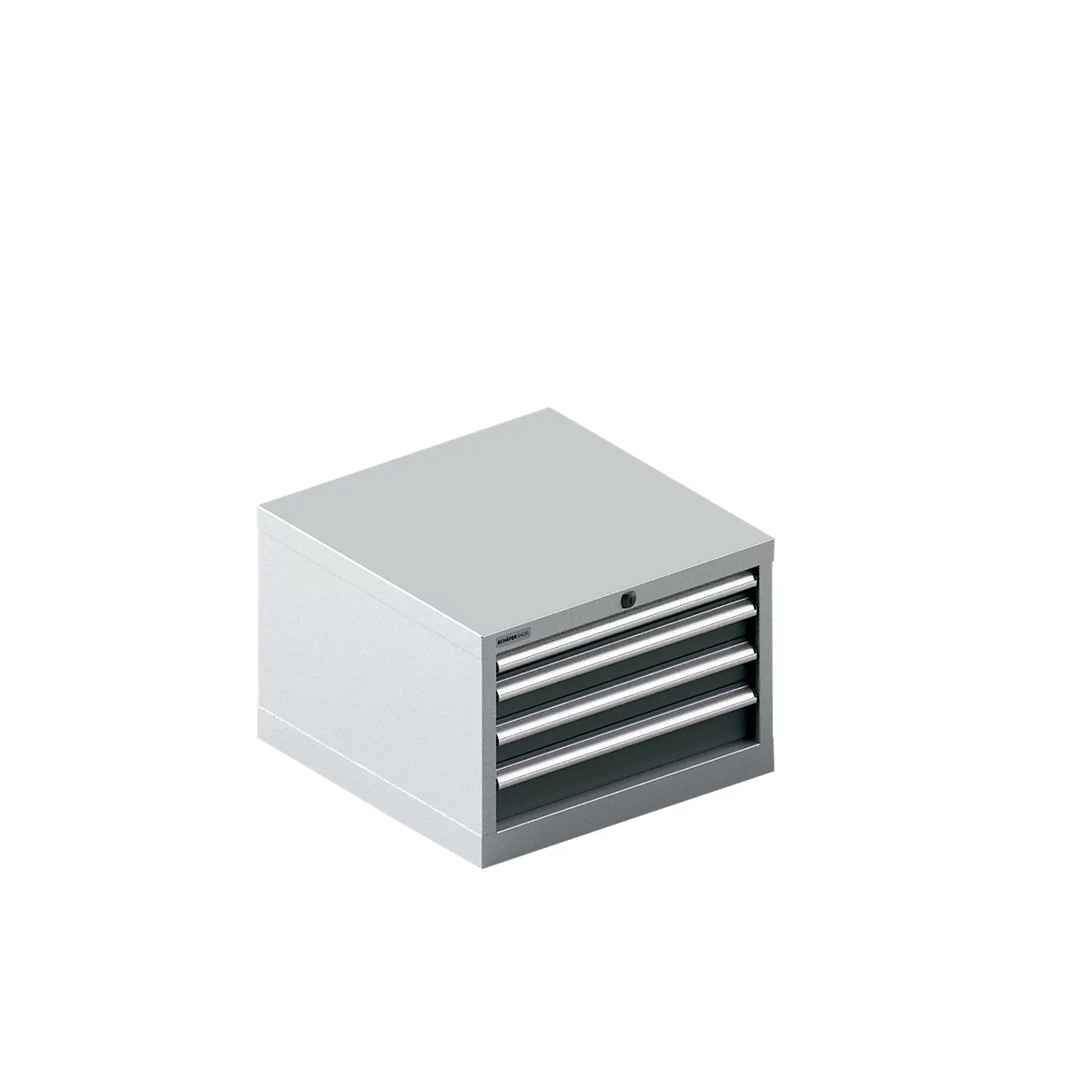 Schäfer Shop Pure SSI SCHÄFER armoire à tiroirs 27-27, 4 tiroirs, jusqu'à 200 kg, L 564 x P 572 x H 400 mm, gris anthracite / aluminium blanc