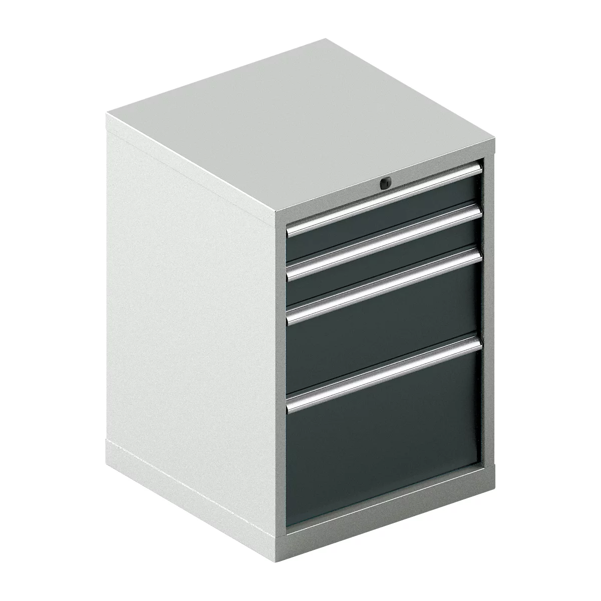 Schäfer Shop Pure SSI SCHAEFER armoire à tiroirs 27-27, 4 tiroirs, jusqu'à 200 kg, L 564 x P 572 x H 800 mm, bleu gentiane / bleu gentiane