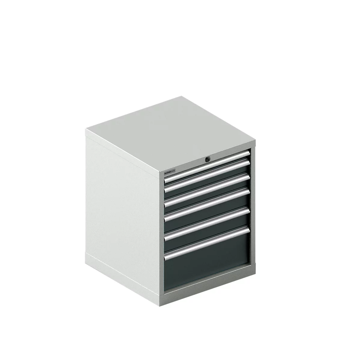 Schäfer Shop Pure SSI SCHÄFER Ladekast 27-27, 6 laden, tot 200 kg, B 564 x D 572 x H 700 mm, gentiaanblauw/gentiaanblauw, 6 laden, B 564 x D 572 x H 700 mm.