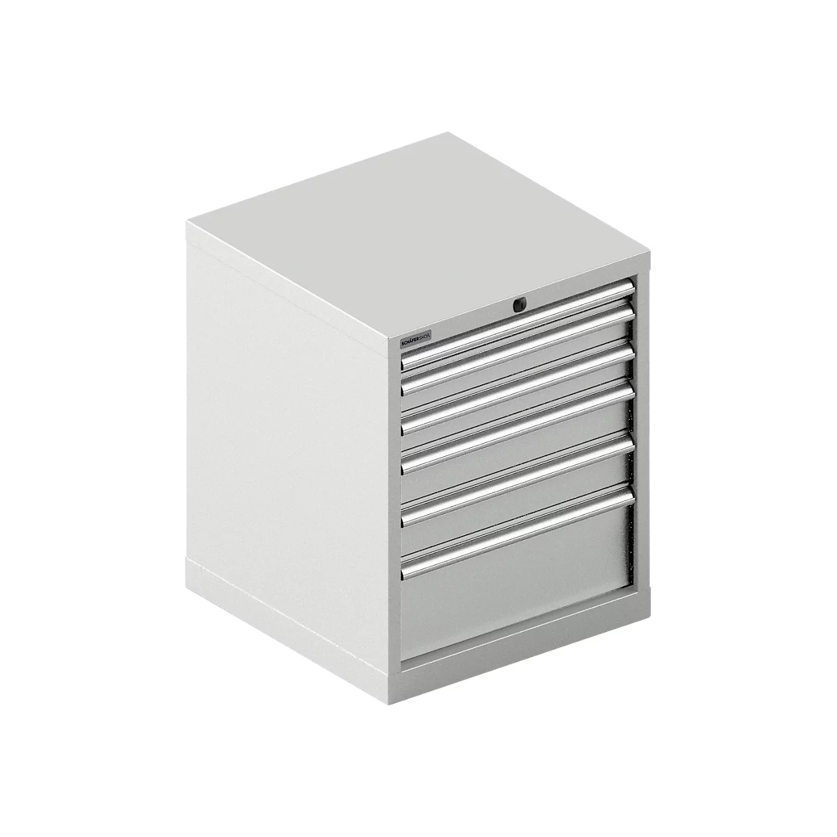 Schäfer Shop Pure SSI SCHÄFER ladekast 27-27, 6 schuifladen, tot 75 kg, B 564 x D 572 x H 700 mm, lichtgrijs/lichtgrijs