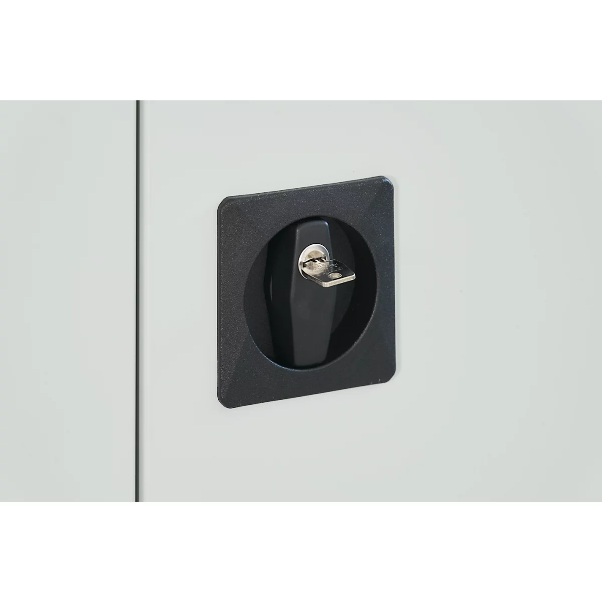 Schäfer Shop Pure Stahlschrank, aus Stahl, 4 Böden, 5 OH, abschließbar, B 1200 x T 400 x H 1935 mm, Lichtgrau RAL 7035