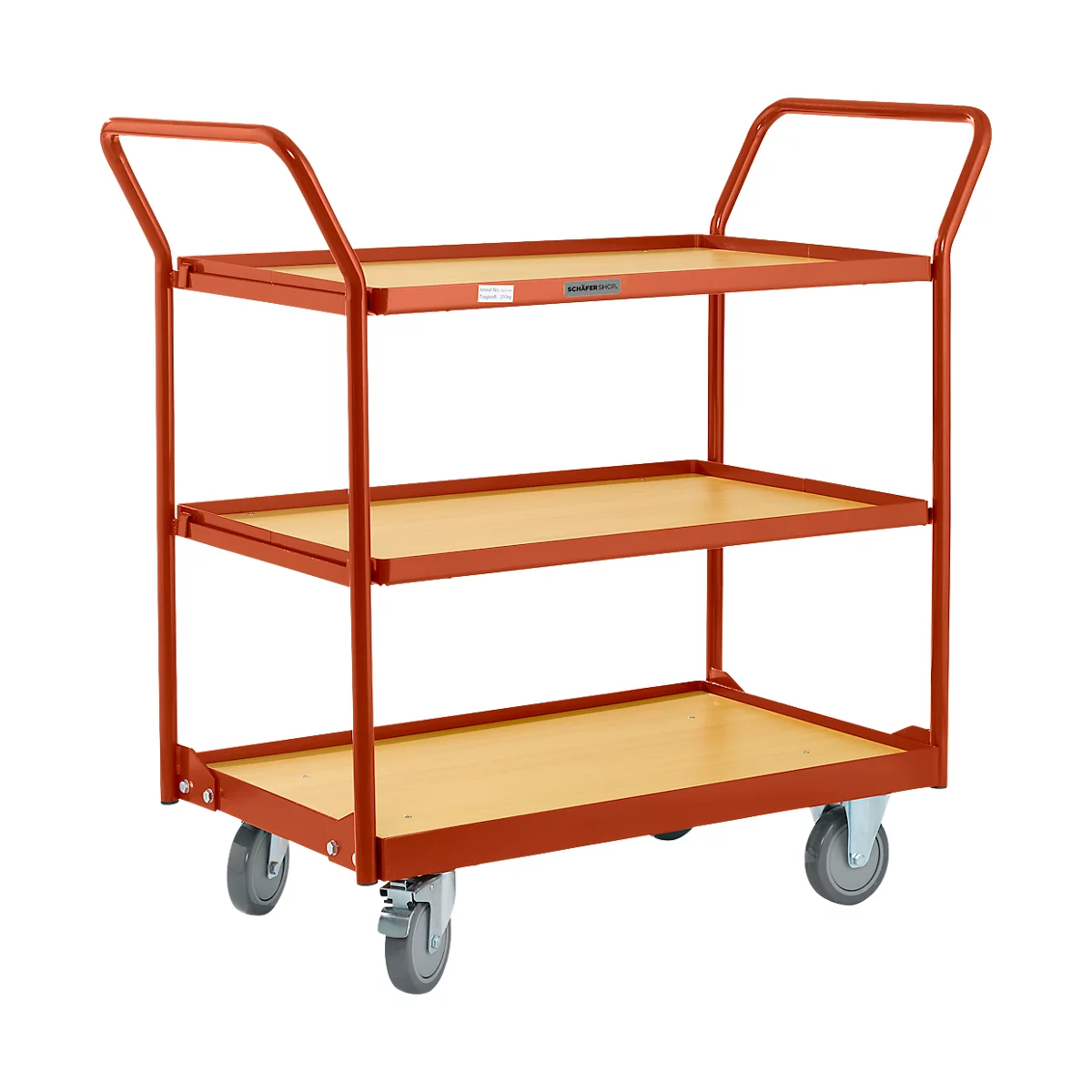 Schäfer Shop Pure tafelwagen met 3 legborden, 1086 x 500 x 1032 mm