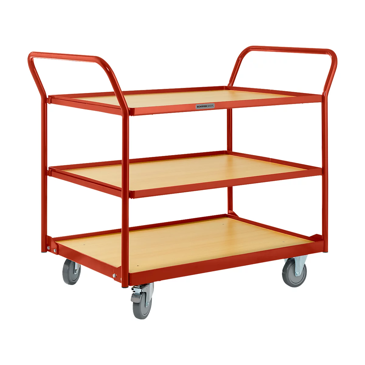 Schäfer Shop Pure tafelwagen met 3 legborden, 1236 x 700 x 1032 mm