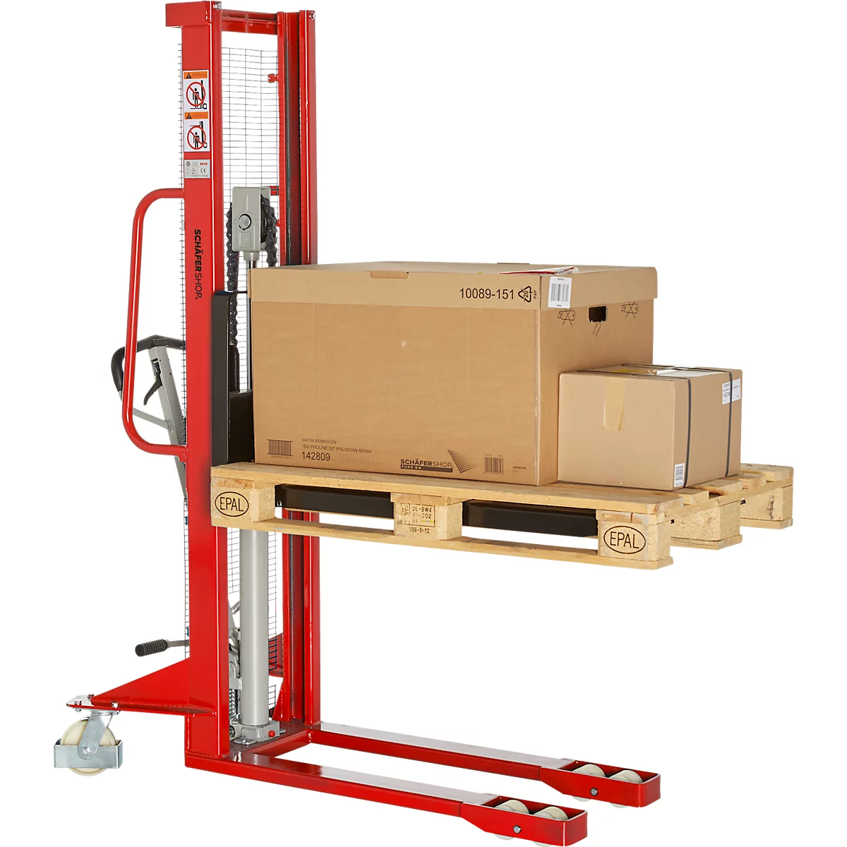 Schäfer Shop Pure Transpalette à grande levée 1720/1000, rouge