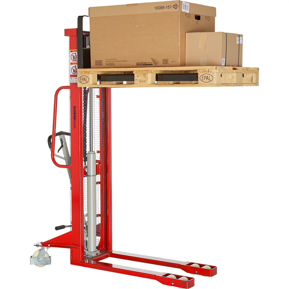 Schäfer Shop Pure Transpalette à grande levée 1720/1000, rouge